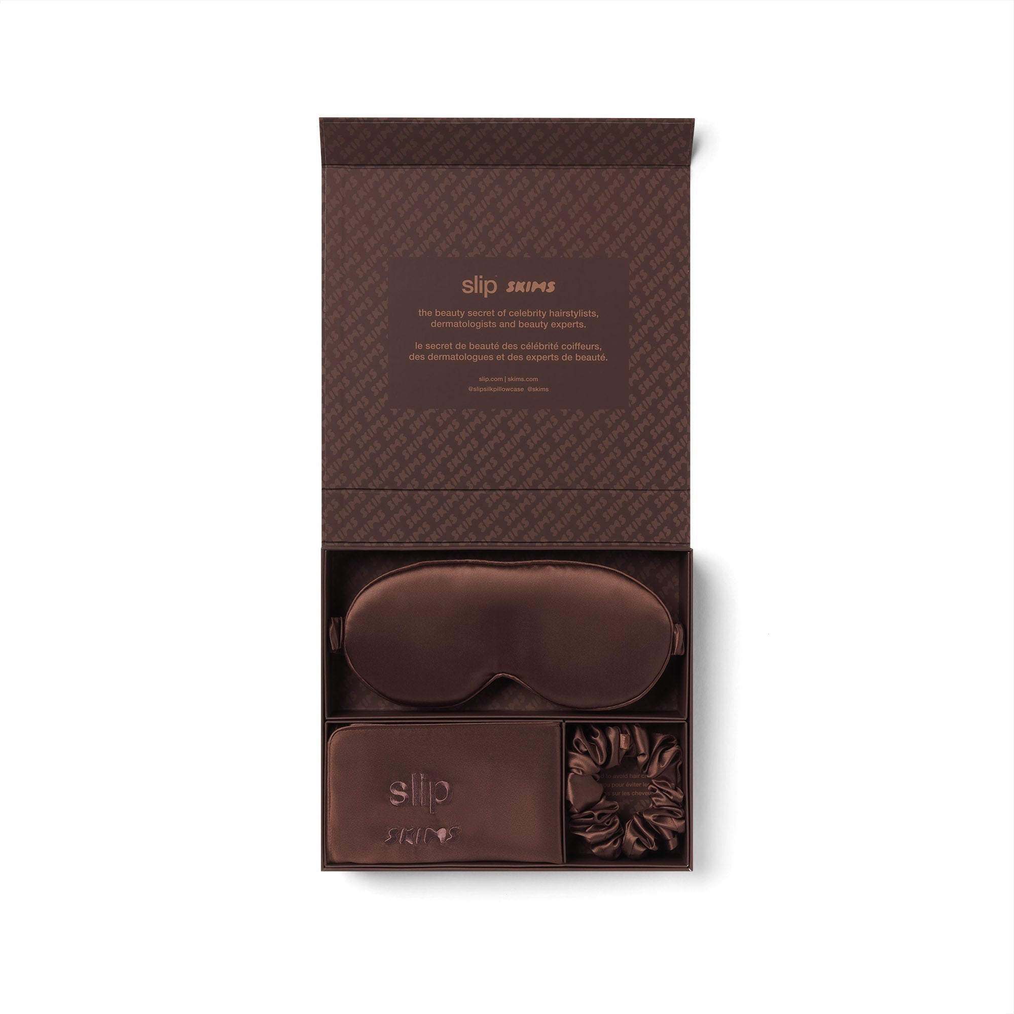 SLIP X SKIMS PURE SILK SIGNATURE GIFT SET | COCOA - Sneaker Türkiye