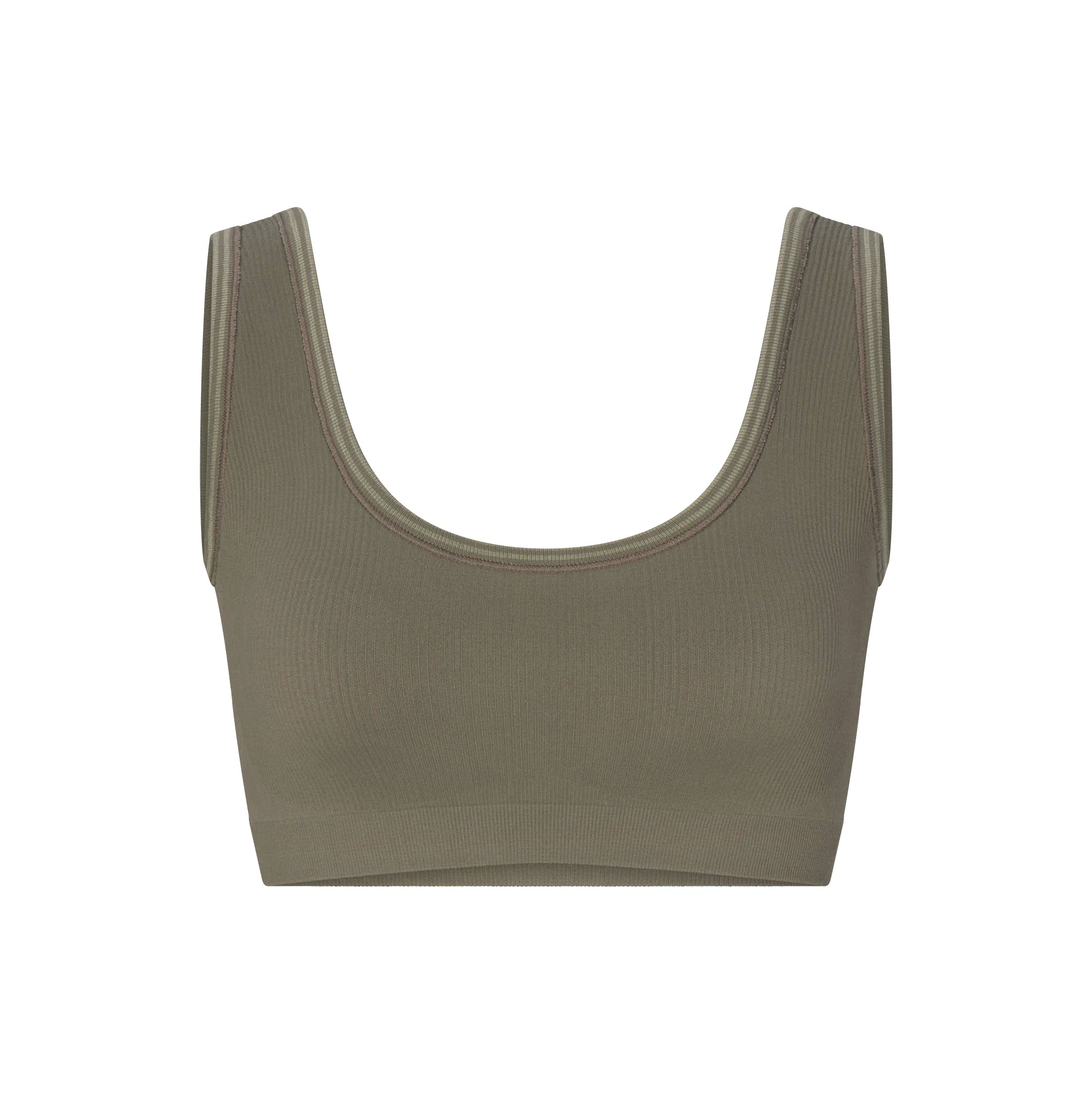 NikeSKIMS RIBBED SEAMLESS SCOOP BRA | DUSTY OAKMOSS - Sneaker Türkiye