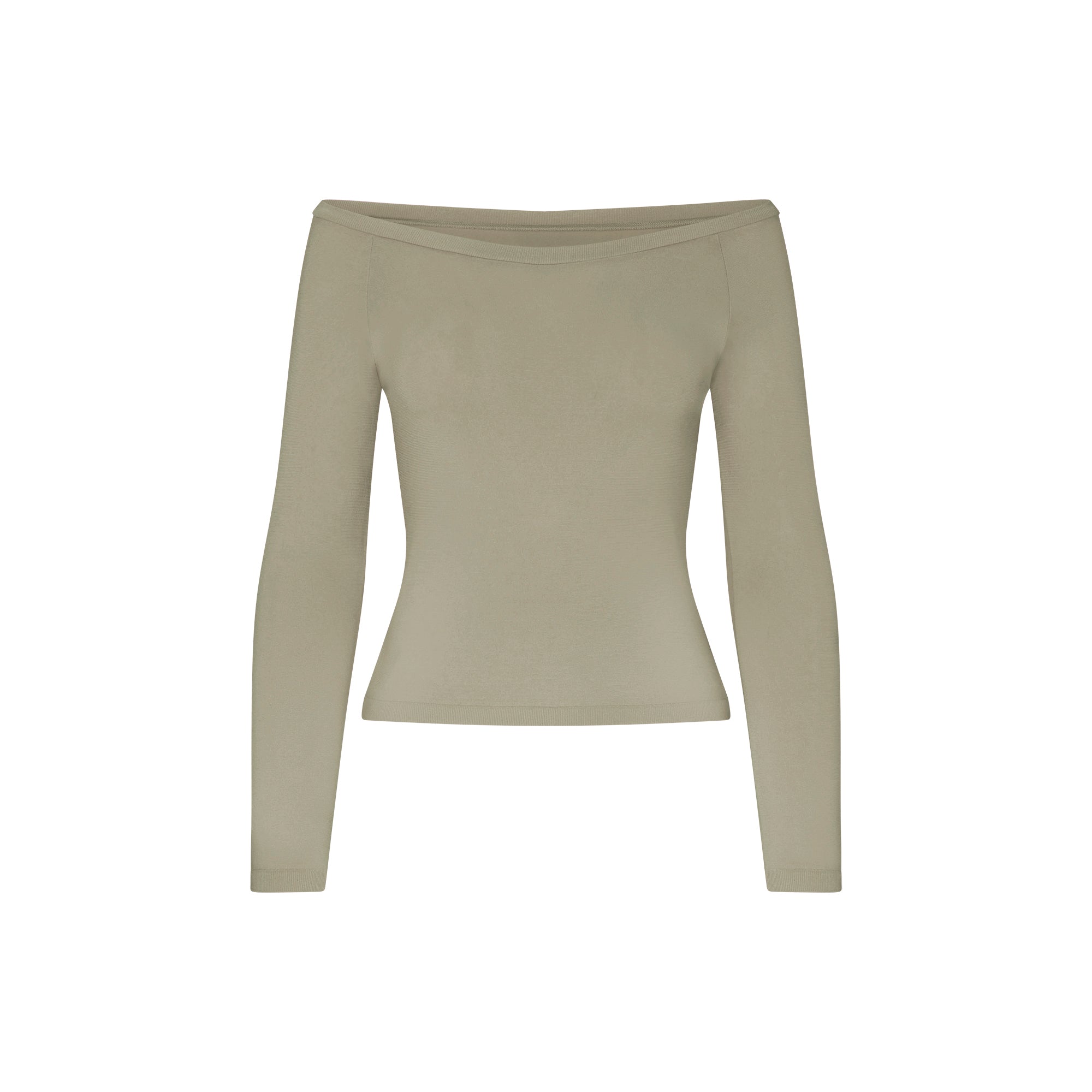 NikeSKIMS STRETCH KNIT LONG SLEEVE BOATNECK TOP | DUNE - Sneaker Türkiye