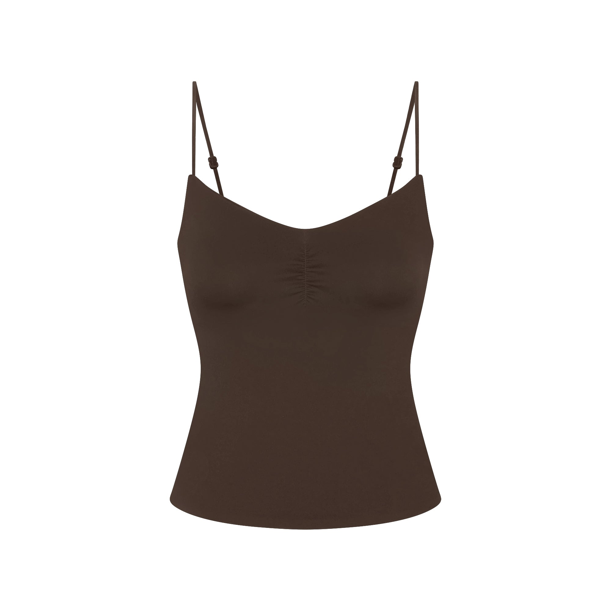 NikeSKIMS MATTE SHIRRED FRONT TANK | DARK SEPIA - Sneaker Türkiye