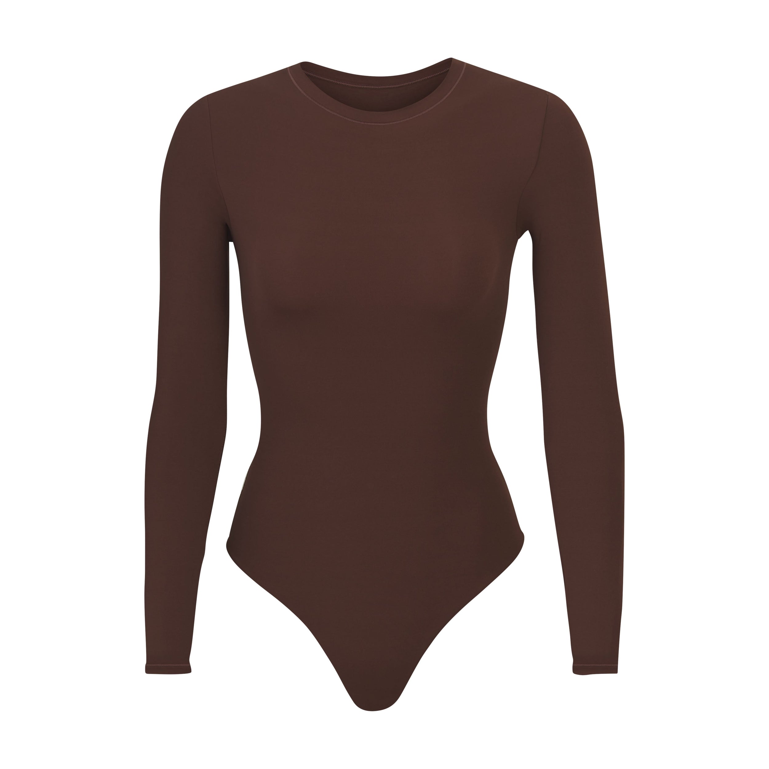 SKIMS FITS EVERYBODY LONG SLEEVE CREW NECK BODYSUIT | COCOA - Sneaker Türkiye