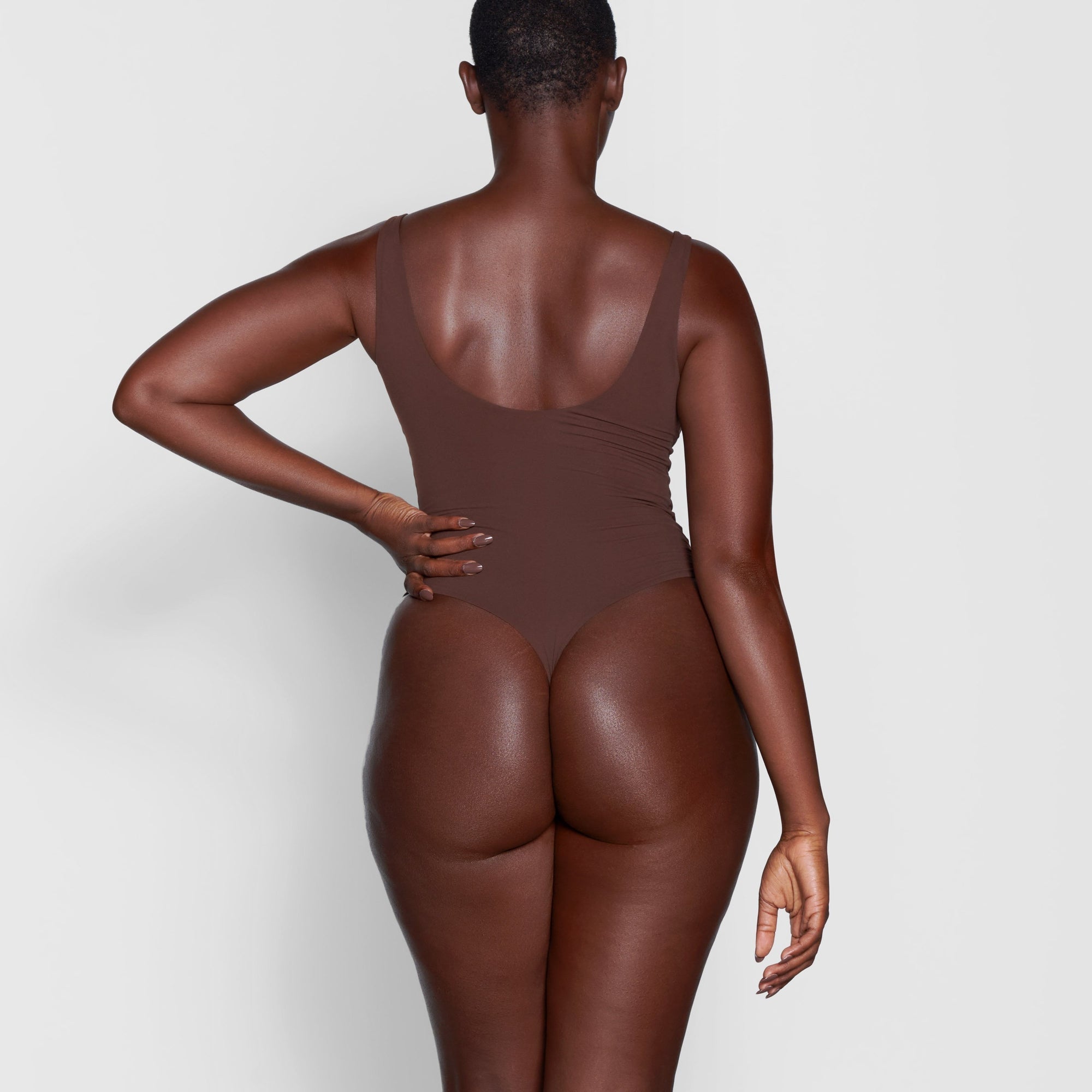 SKIMS FITS EVERYBODY SQUARE NECK BODYSUIT | COCOA - Sneaker Türkiye
