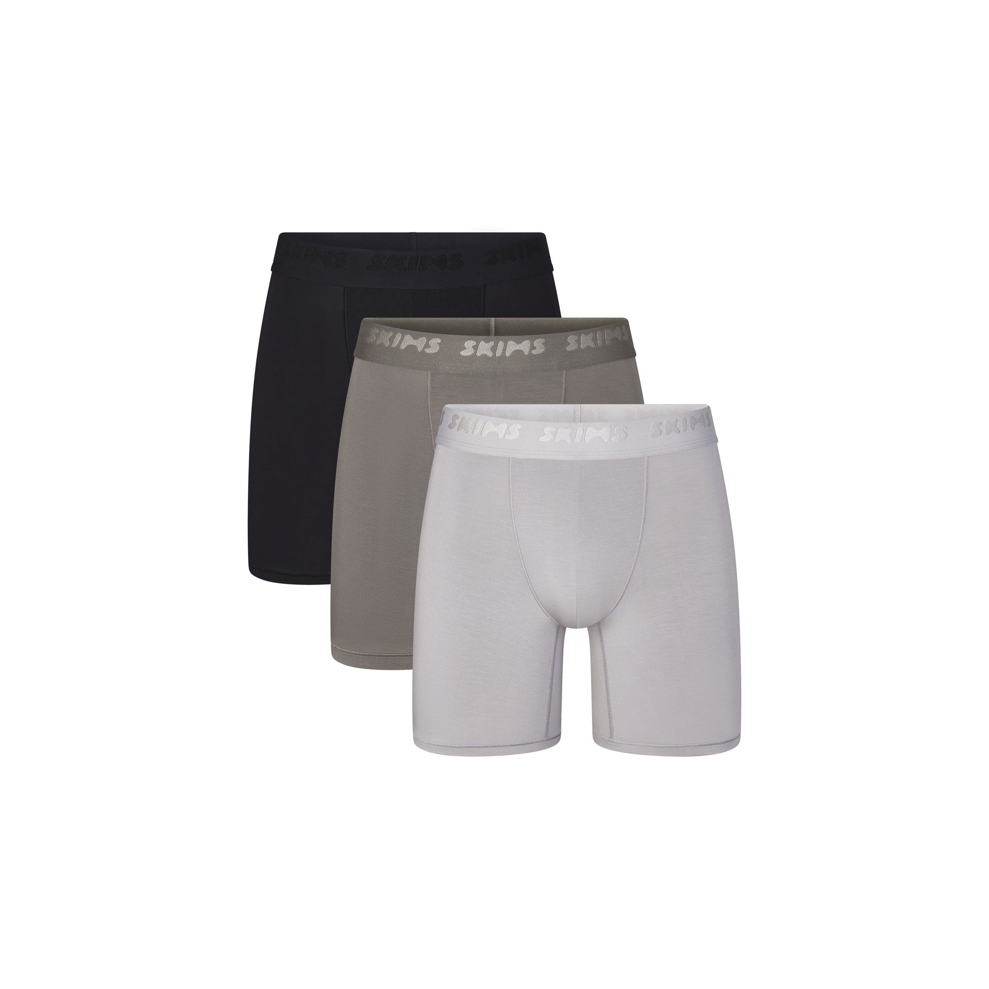 SKIMS STRETCH MENS 5″ BOXER BRIEF 3-PACK | GUNMETAL MULTI - Sneaker Türkiye