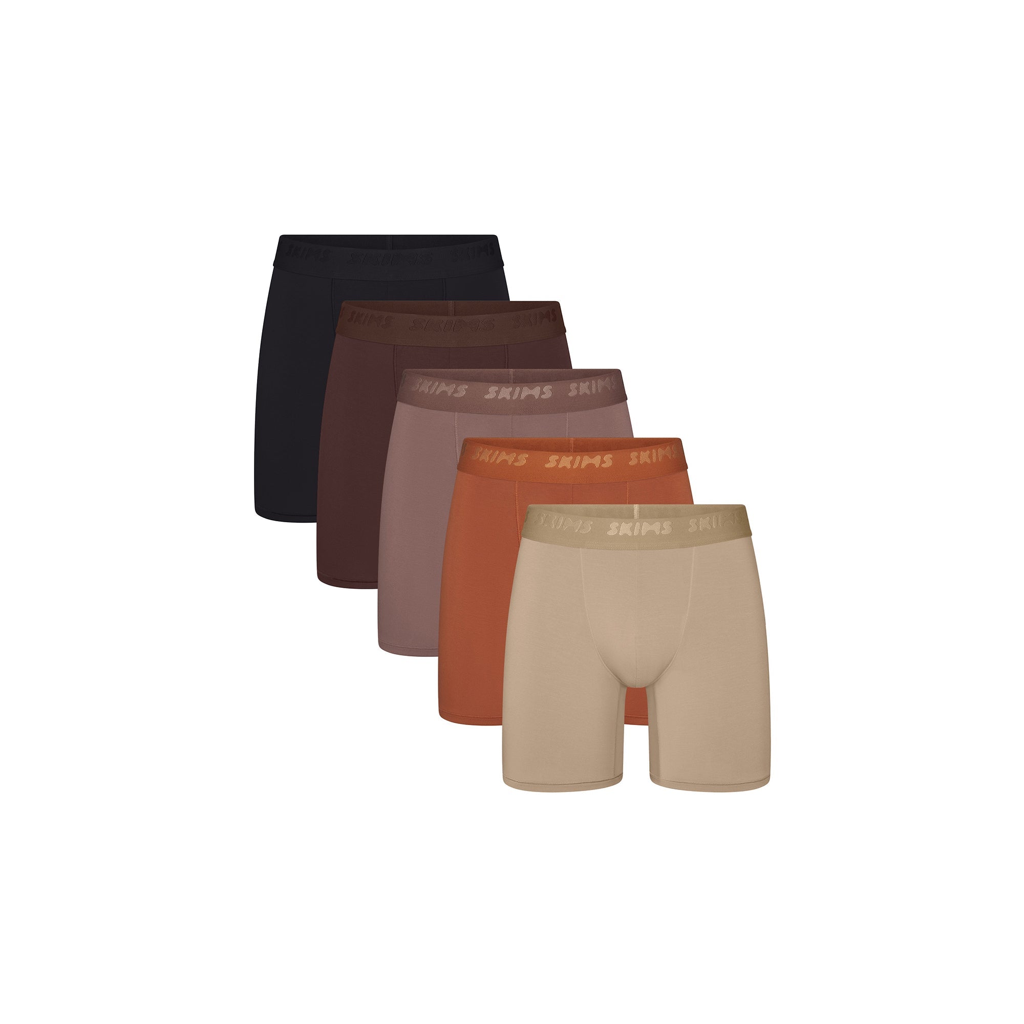 SKIMS STRETCH MENS 5″ BOXER BRIEF 5-PACK | COCOA MULTI - Sneaker Türkiye