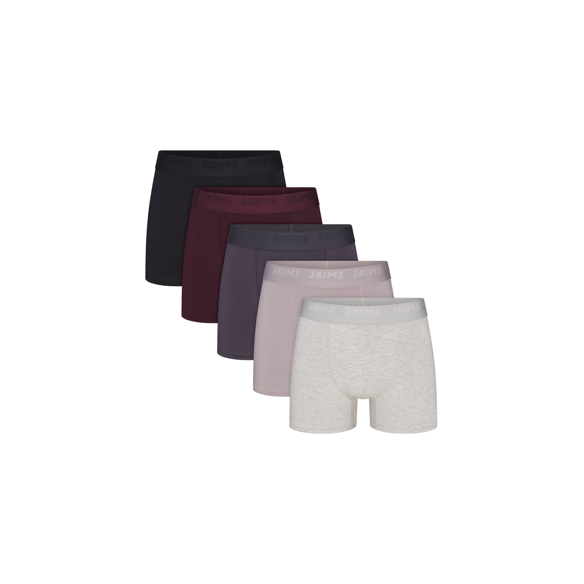 SKIMS STRETCH MENS 3″ BOXER BRIEF 5-PACK | RAVEN CURRANT MULTI - Sneaker Türkiye