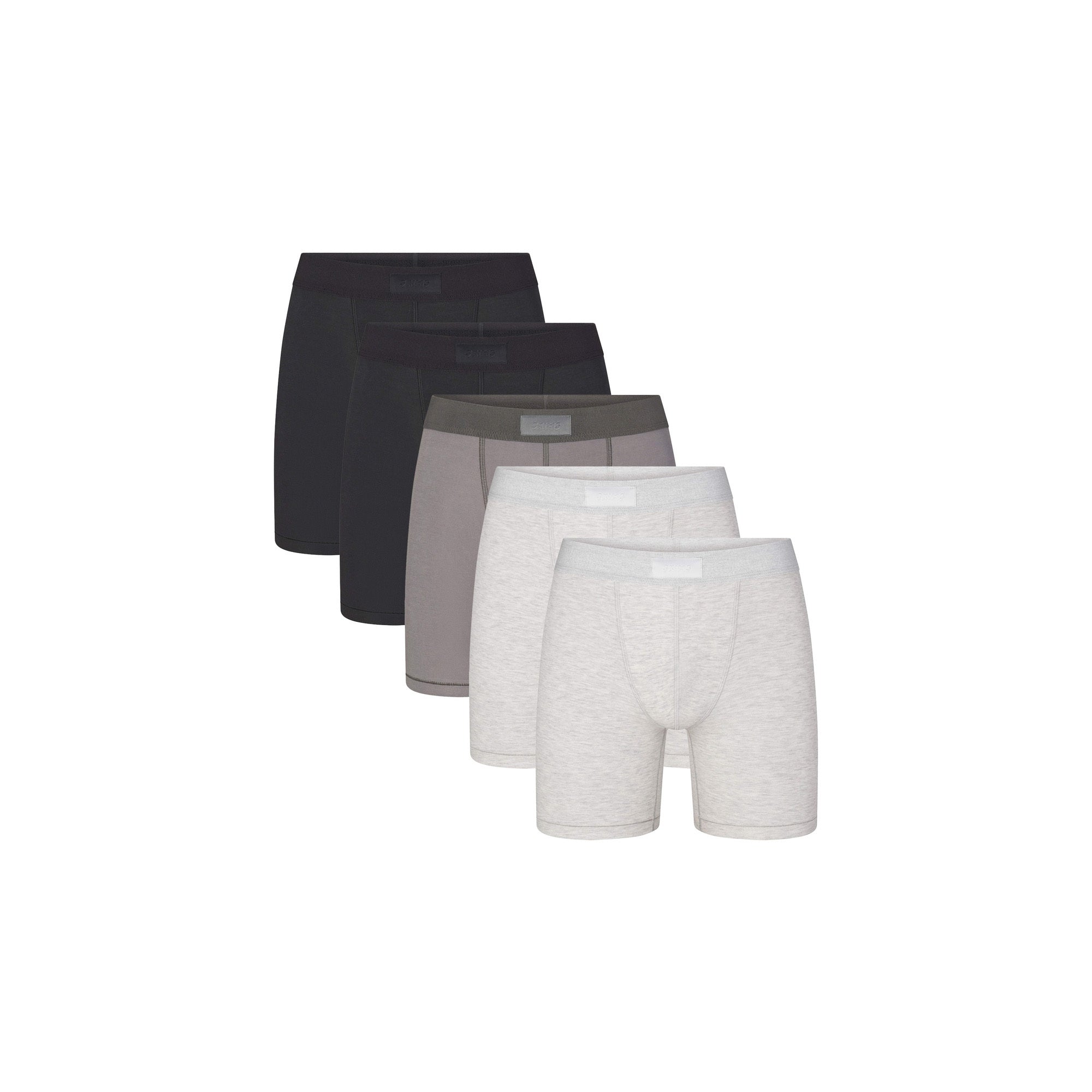 SKIMS COTTON MENS 5″ BOXER BRIEF 5-PACK | HEATHER MULTI - Sneaker Türkiye