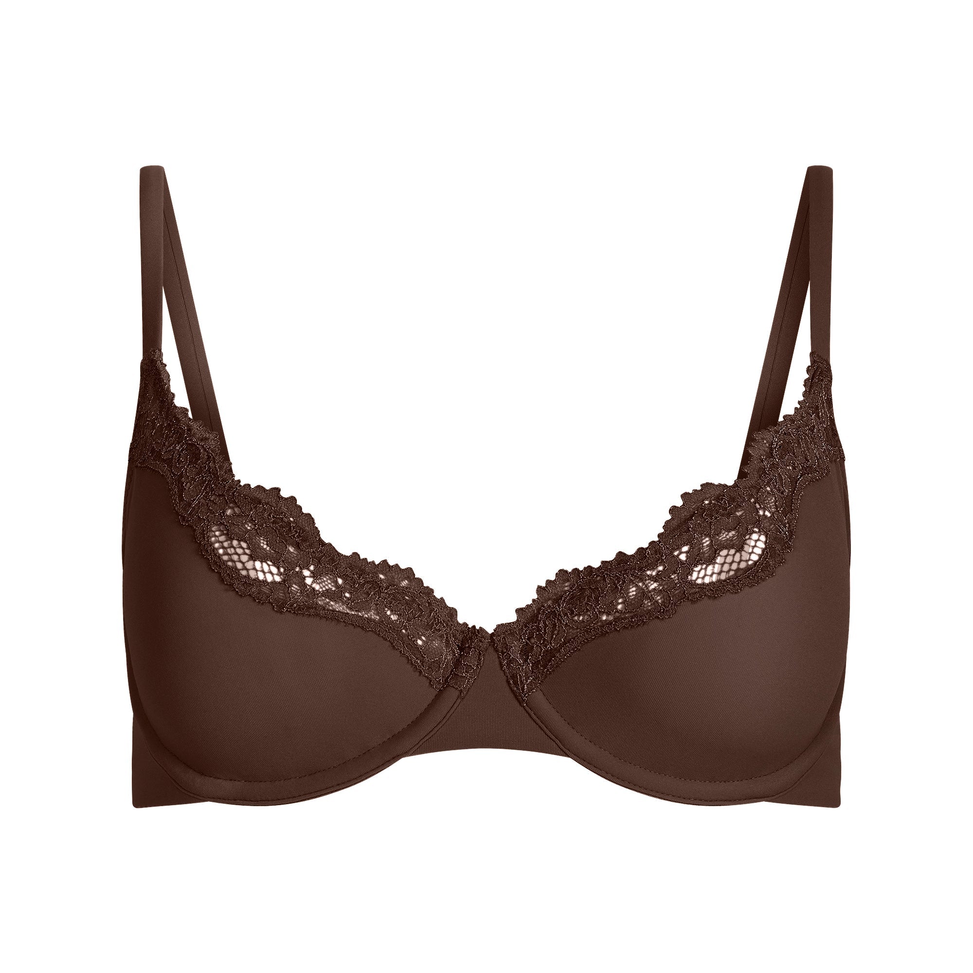 SKIMS FITS EVERYBODY LACE UNLINED SCOOP BRA | ESPRESSO - Sneaker Türkiye