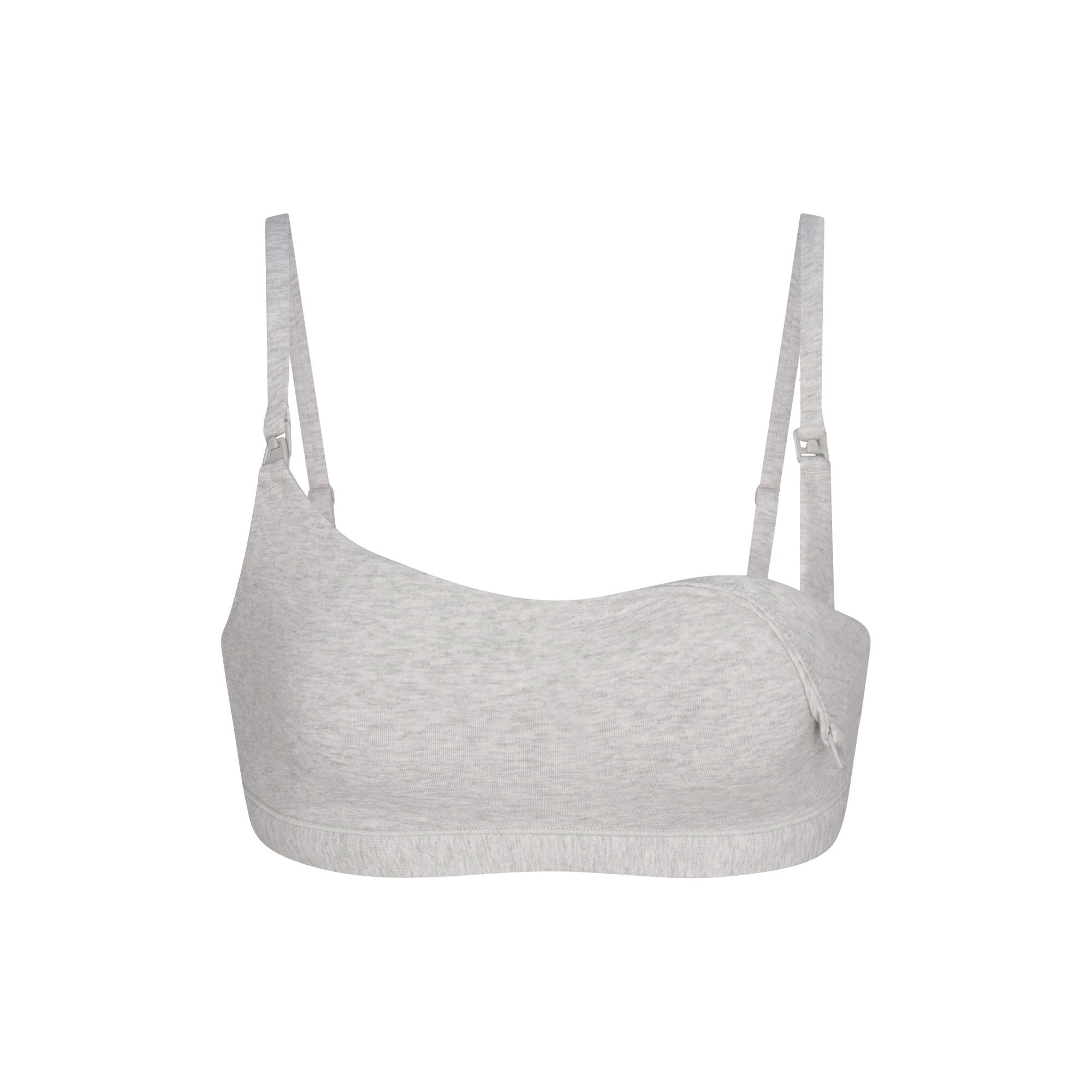 SKIMS COTTON JERSEY MATERNITY NURSING SCOOP BRALETTE 2-PACK | LIGHT HEATHER GREY - Sneaker Türkiye