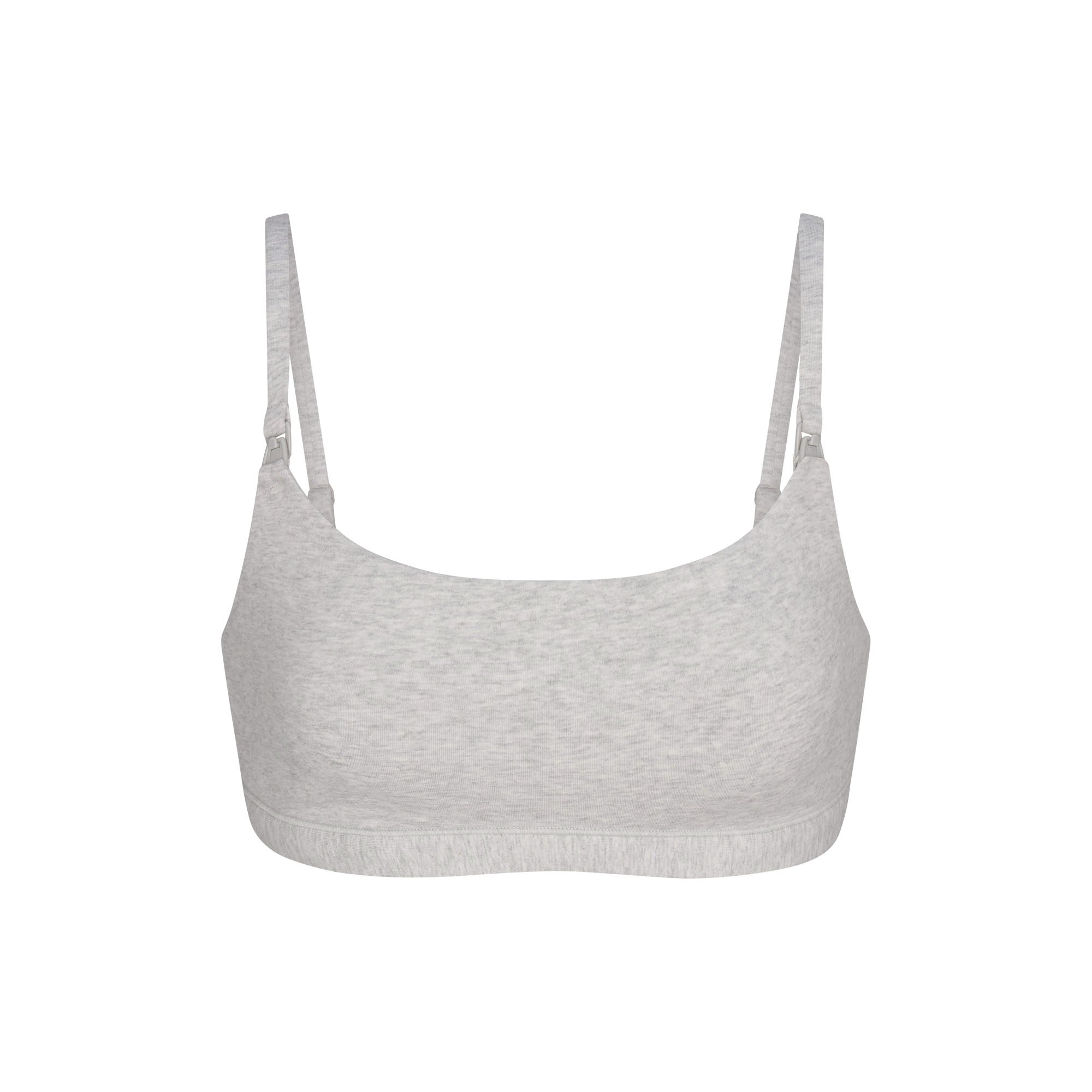 SKIMS COTTON JERSEY MATERNITY NURSING SCOOP BRALETTE 2-PACK | LIGHT HEATHER GREY - Sneaker Türkiye