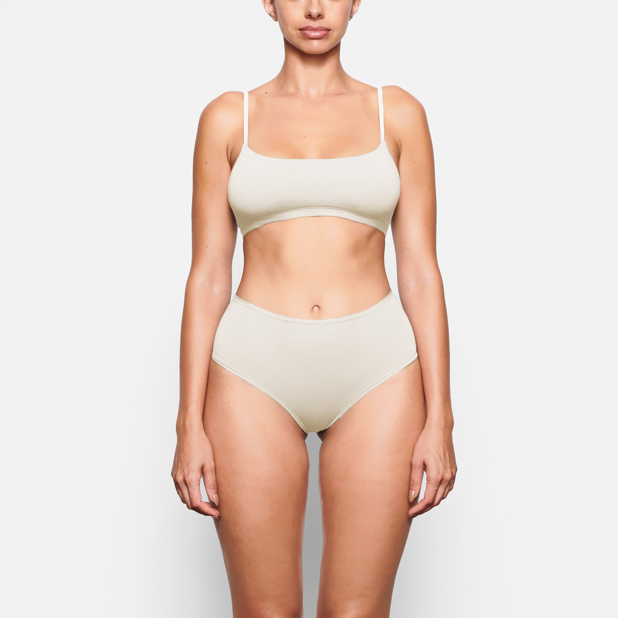 SKIMS COTTON JERSEY SCOOP BRALETTE | BONE - Sneaker Türkiye
