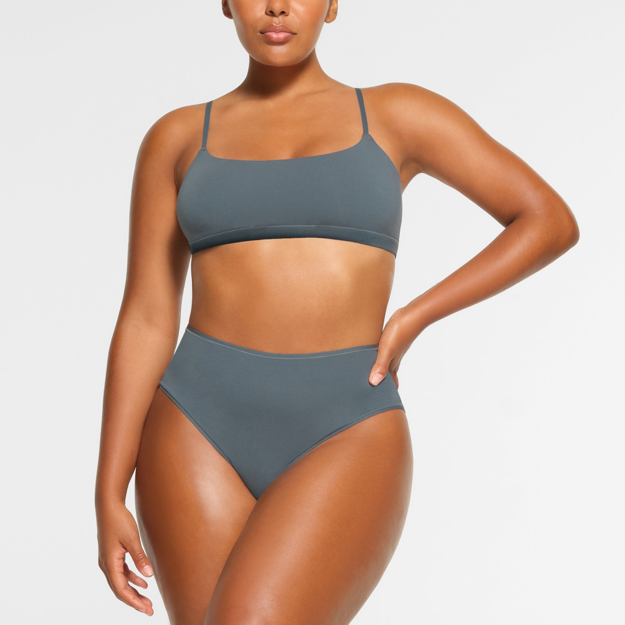SKIMS COTTON JERSEY SCOOP BRALETTE | KYANITE - Sneaker Türkiye