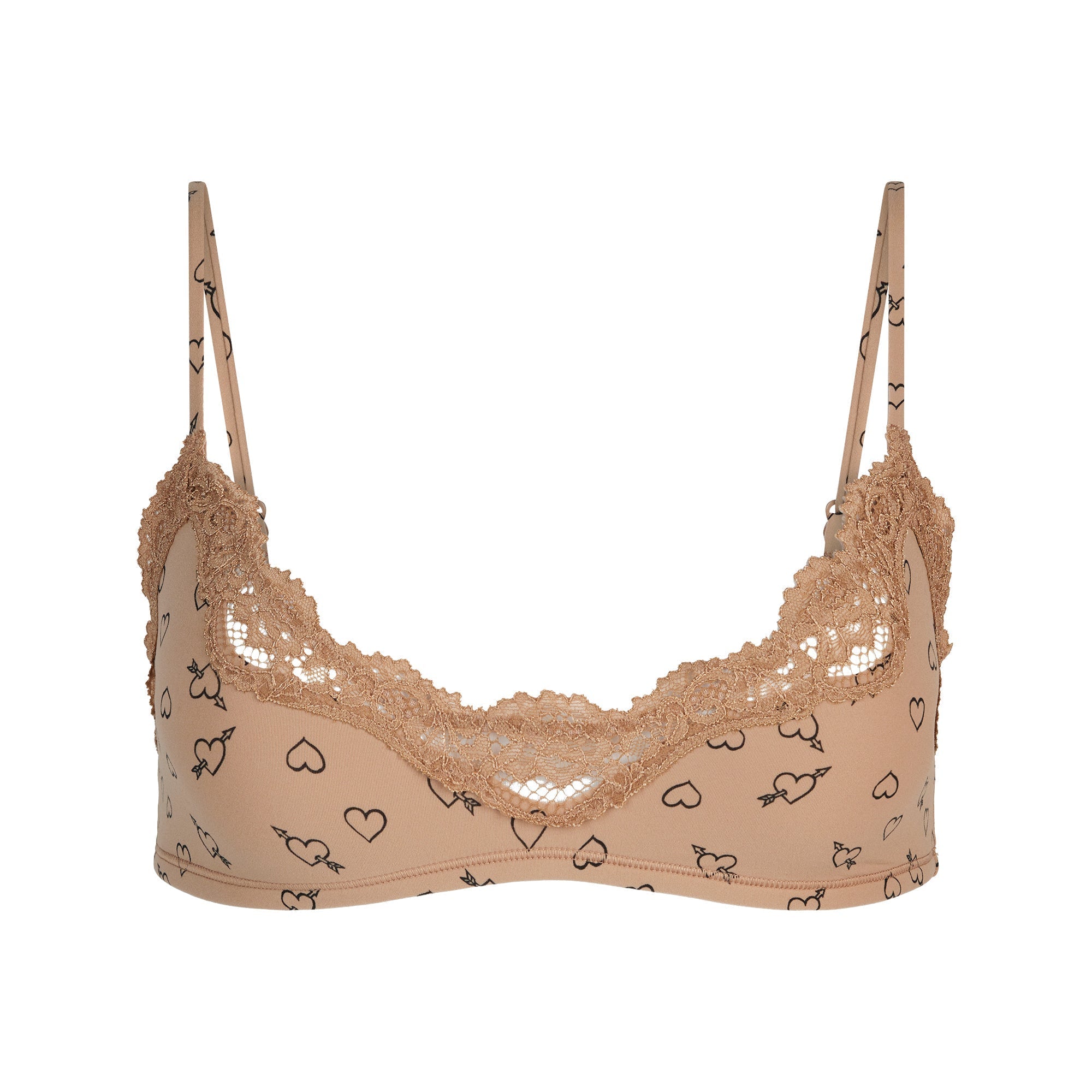 SKIMS FITS EVERYBODY LACE SCOOP BRALETTE 2-PACK | ONYX AND SKETCHED HEARTS - Sneaker Türkiye