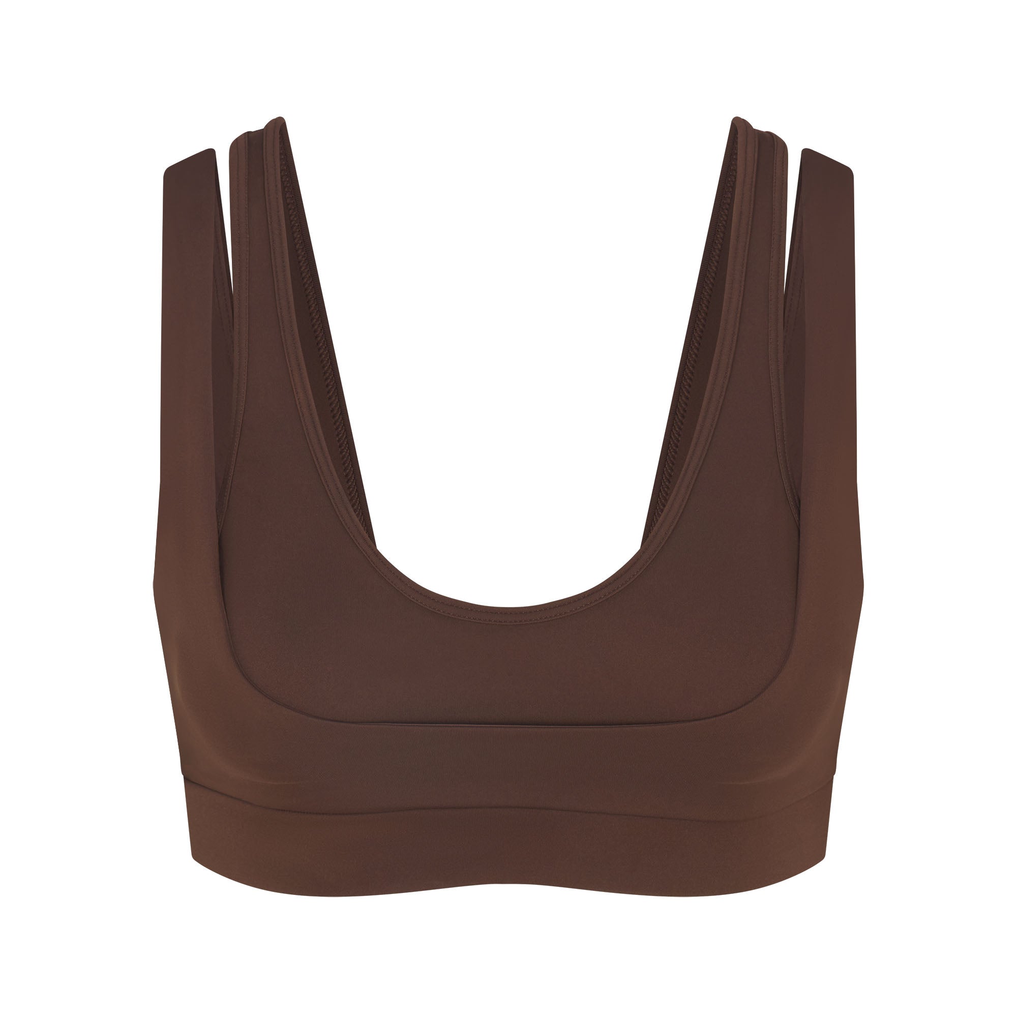 NikeSKIMS MATTE DOUBLE STRAP SCOOP BRA | DARK SEPIA - Sneaker Türkiye