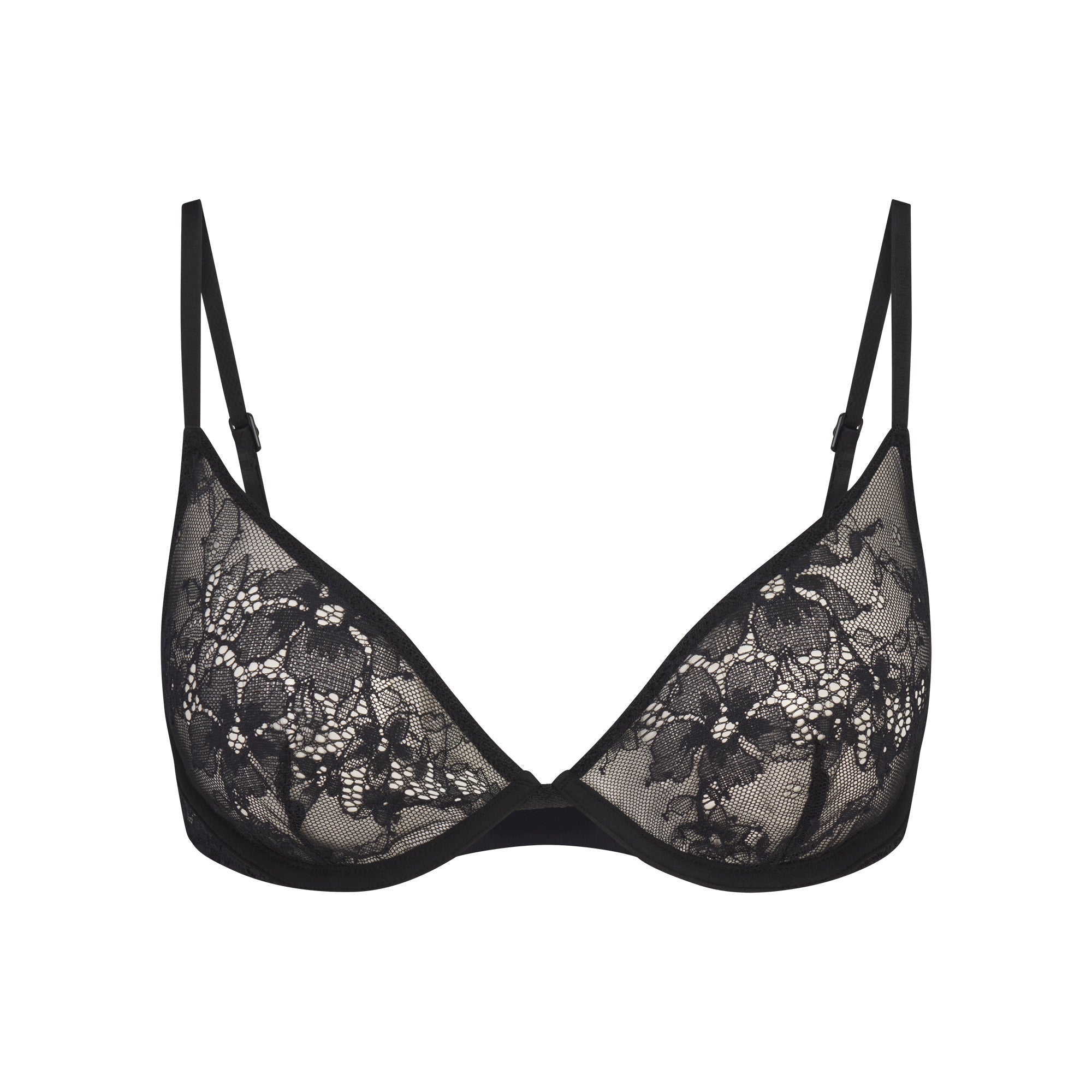SKIMS ULTRA FINE LACE UNLINED SCOOP BRA | ONYX - Sneaker Türkiye