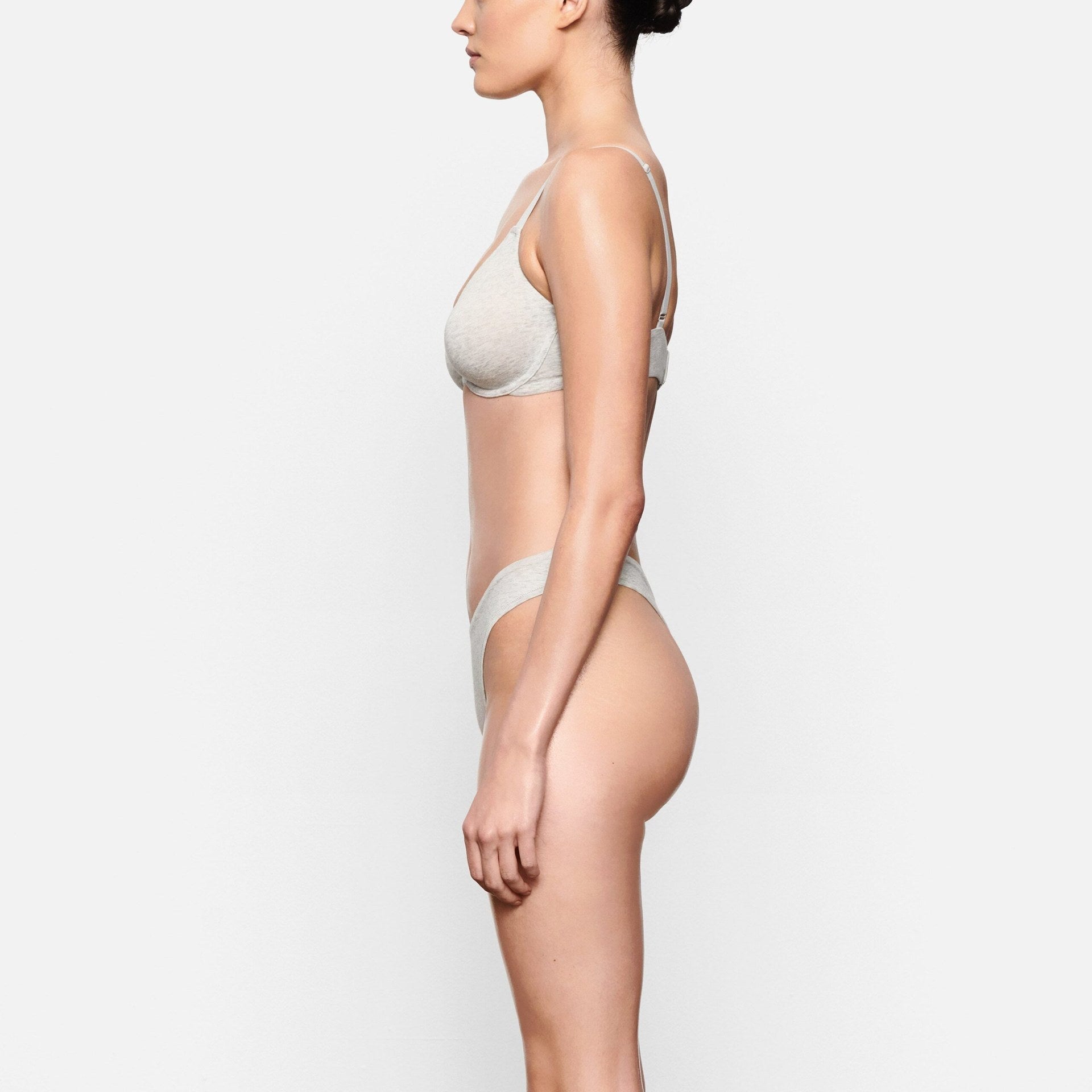 SKIMS COTTON JERSEY T-SHIRT BRA | LIGHT HEATHER GREY - Sneaker Türkiye