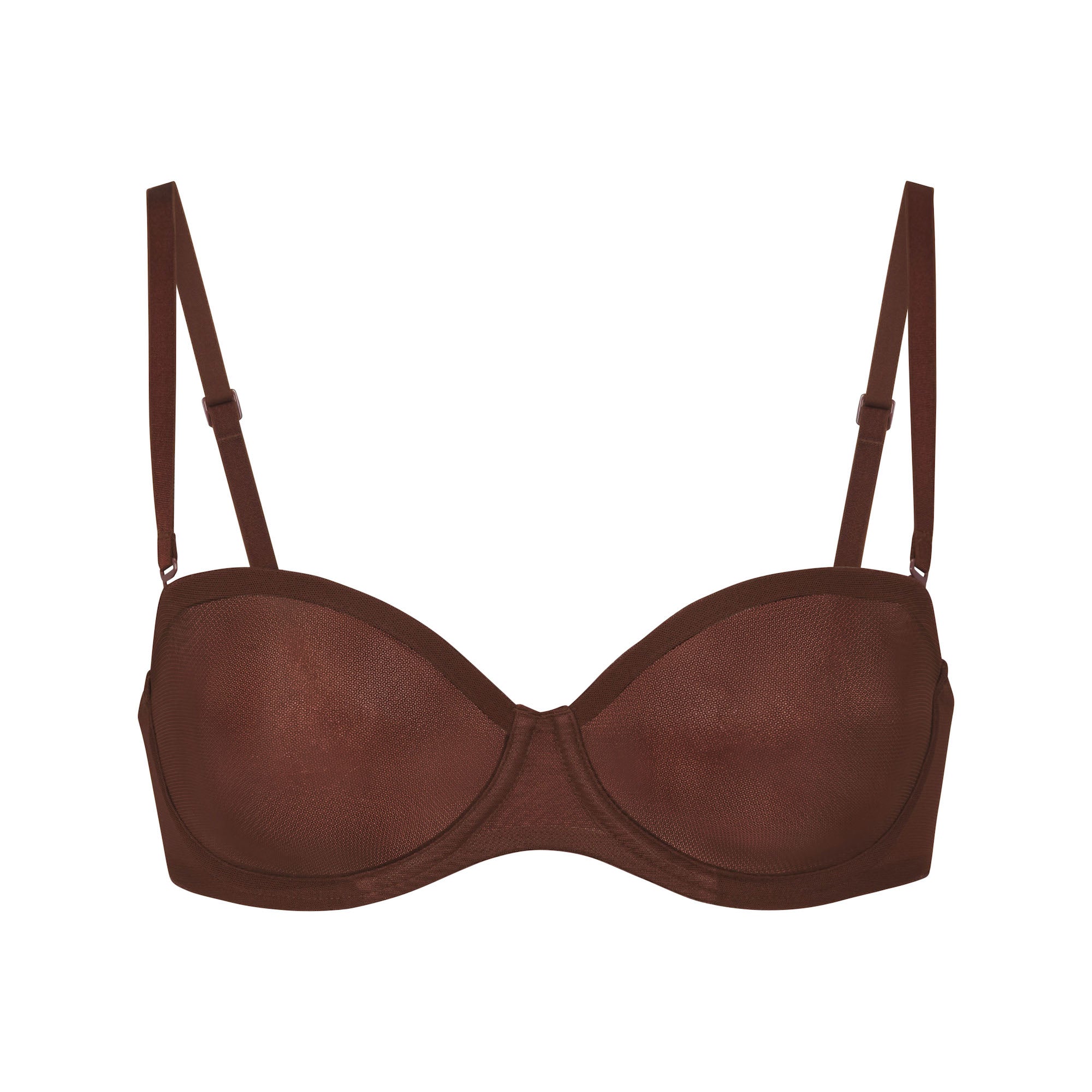 SKIMS ULTRA FINE MESH STRAPLESS BRA | MAHOGANY - Sneaker Türkiye