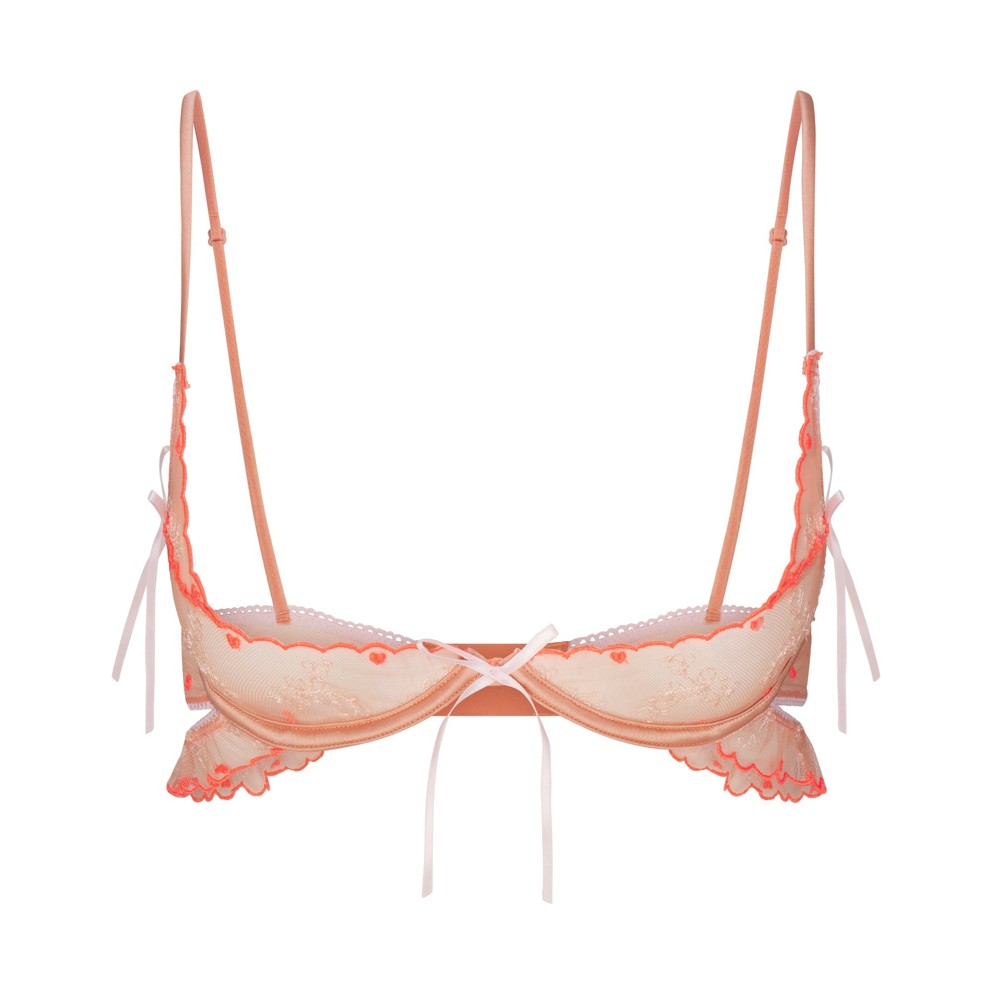 SKIMS EMBROIDERED TULLE SKIMPY BRA | GUAVA HEART TULLE - Sneaker Türkiye
