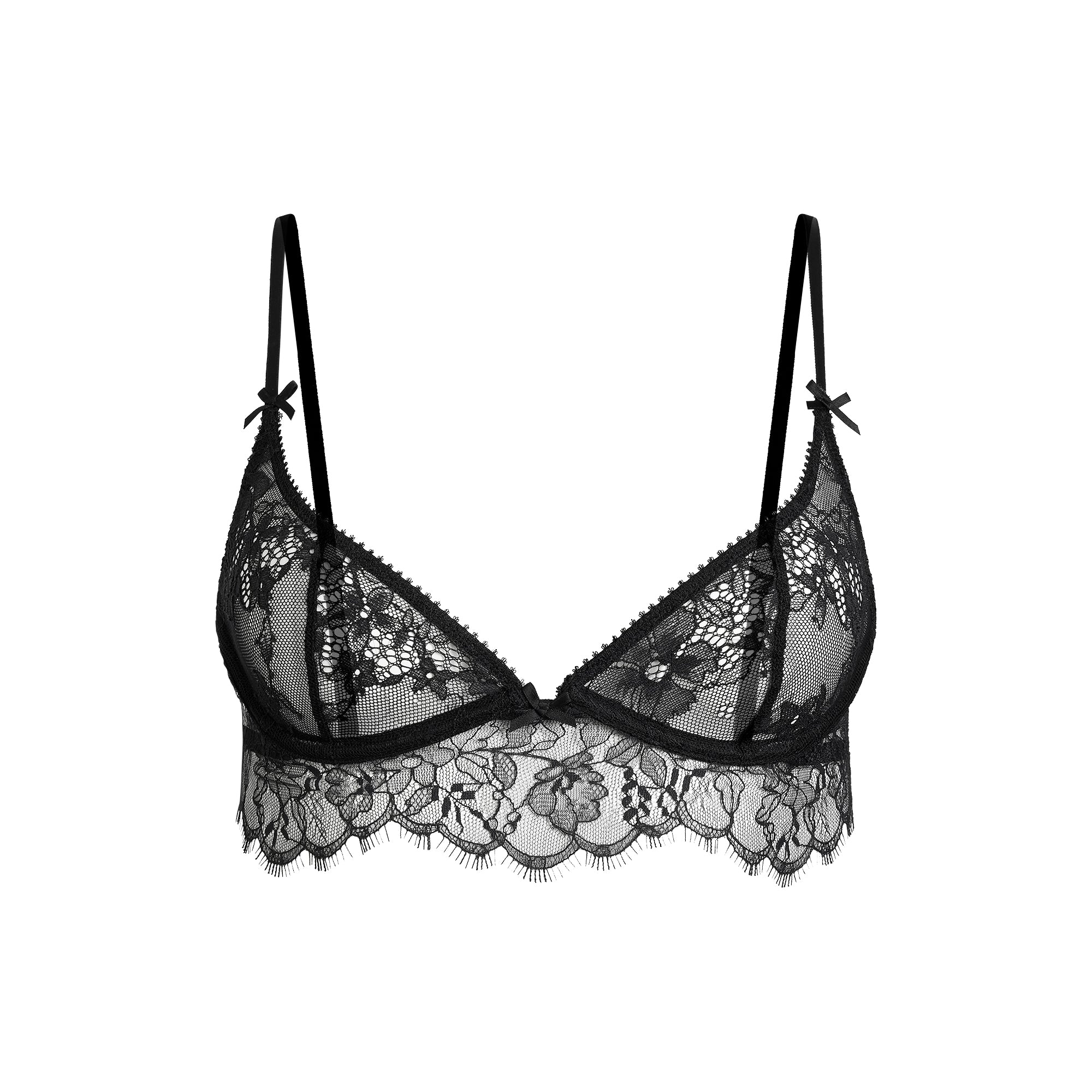SKIMS ULTRA FINE LACE SCOOP BRA | ONYX - Sneaker Türkiye