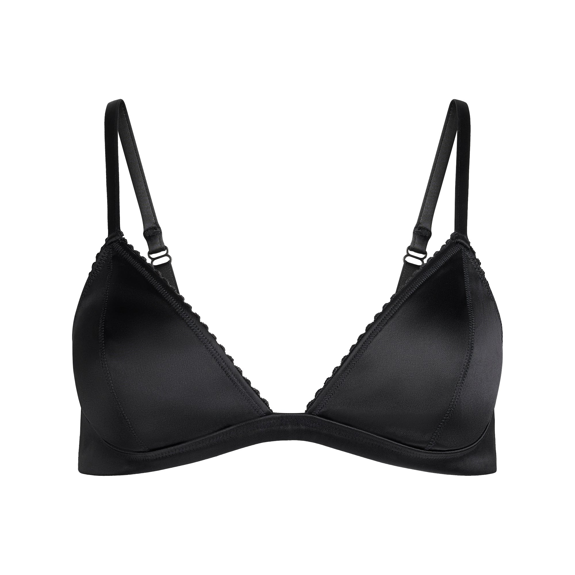 SKIMS HEAVYWEIGHT SATIN TRIANGLE BRALETTE | ONYX - Sneaker Türkiye