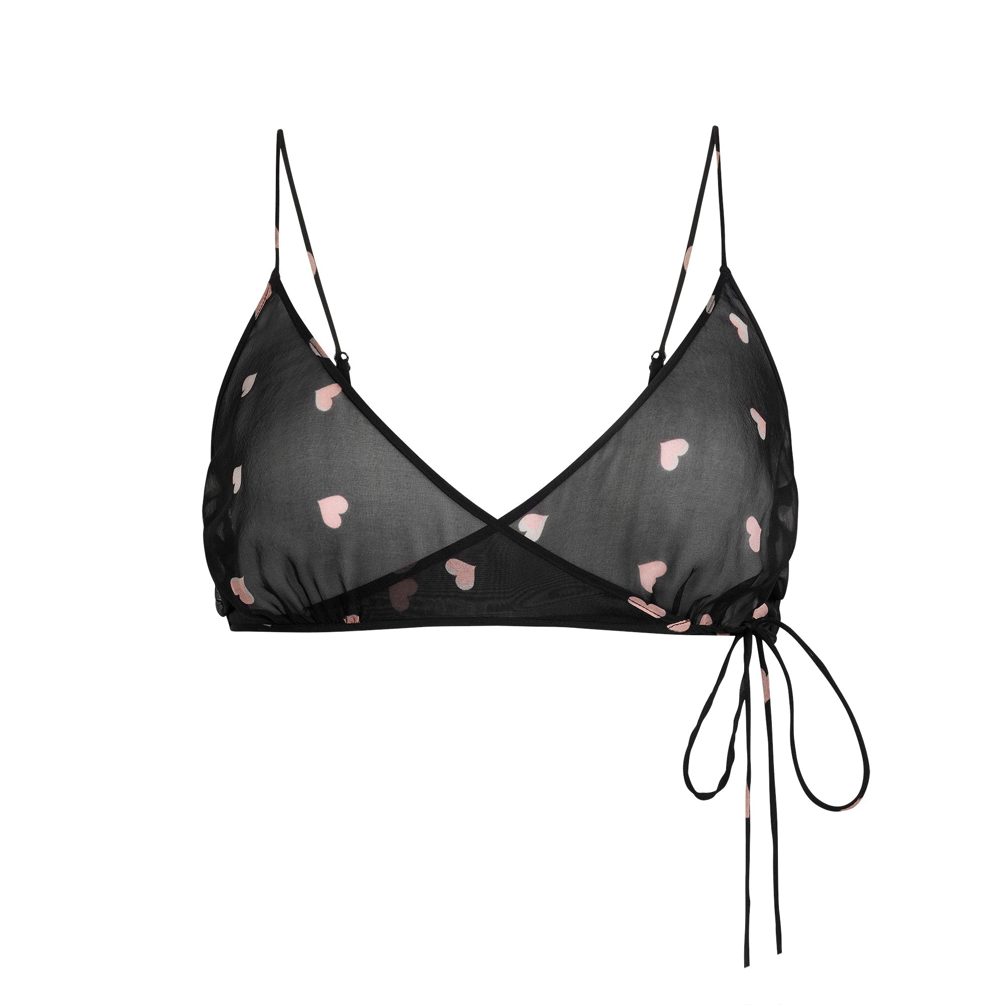 SKIMS ROMANCE SKIMPY WRAP BRALETTE | OBSIDIAN SPACED HEARTS - Sneaker Türkiye