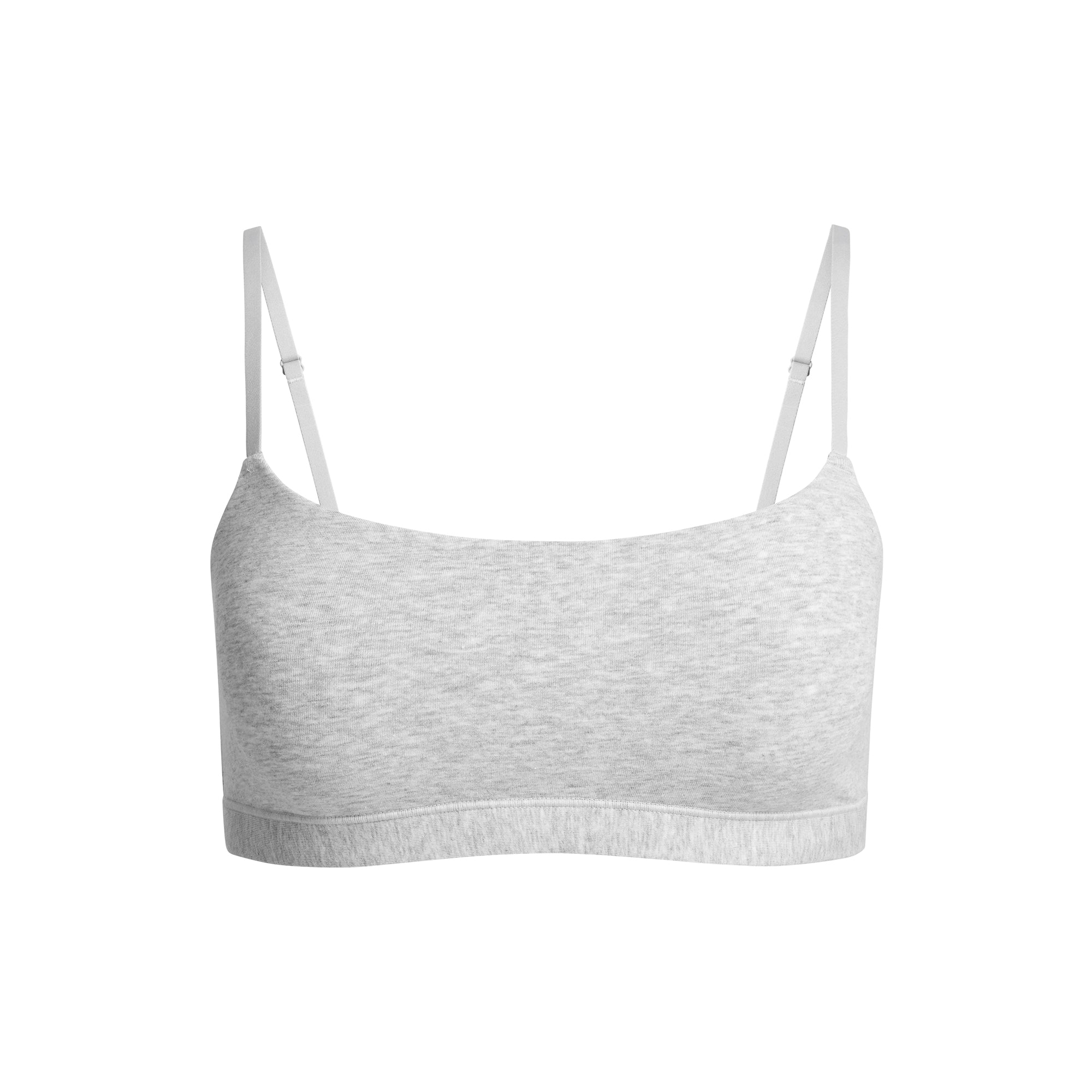 SKIMS COTTON JERSEY SCOOP BRALETTE | LIGHT HEATHER GREY - Sneaker Türkiye