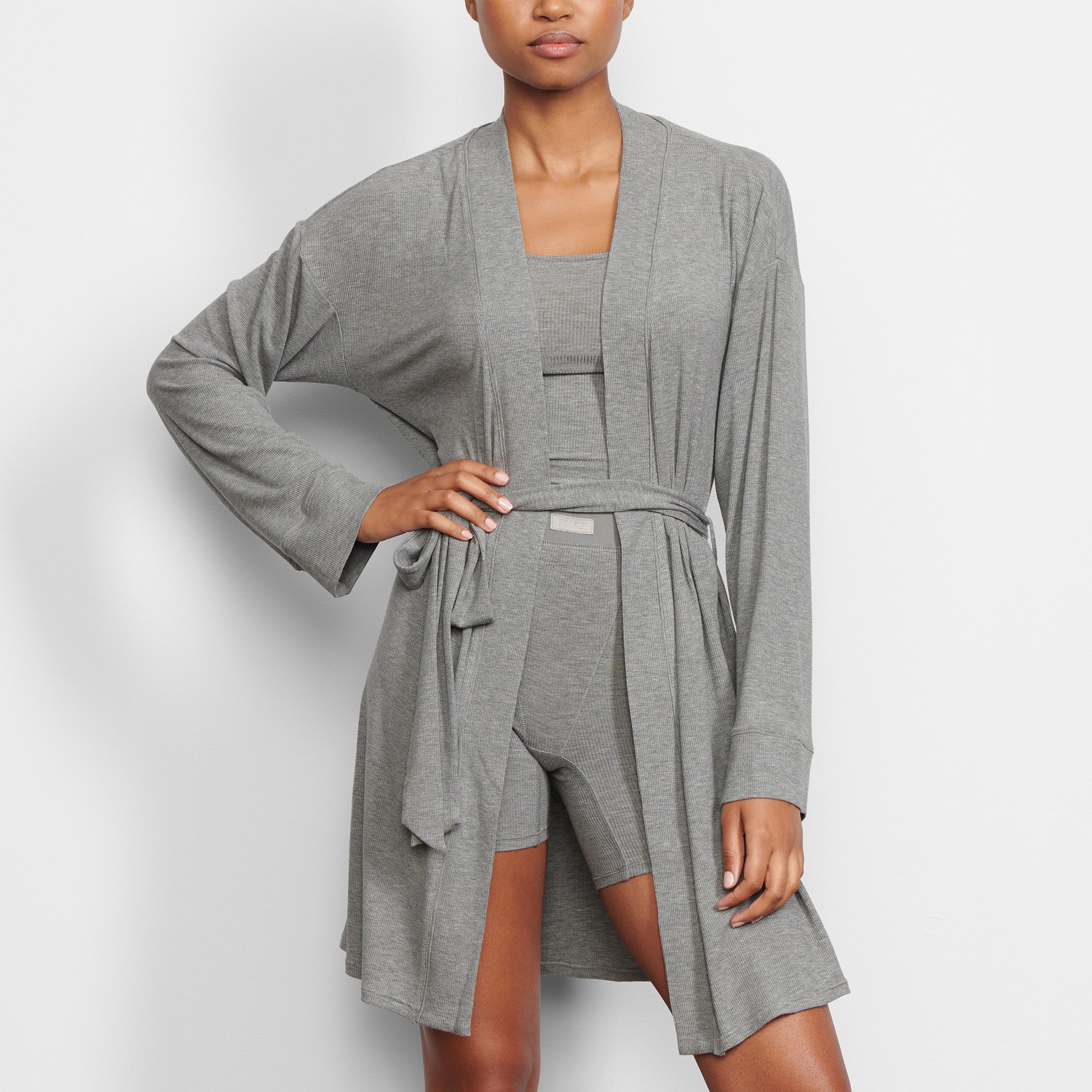 SKIMS SOFT LOUNGE ROBE | HEATHER GREY - Sneaker Türkiye