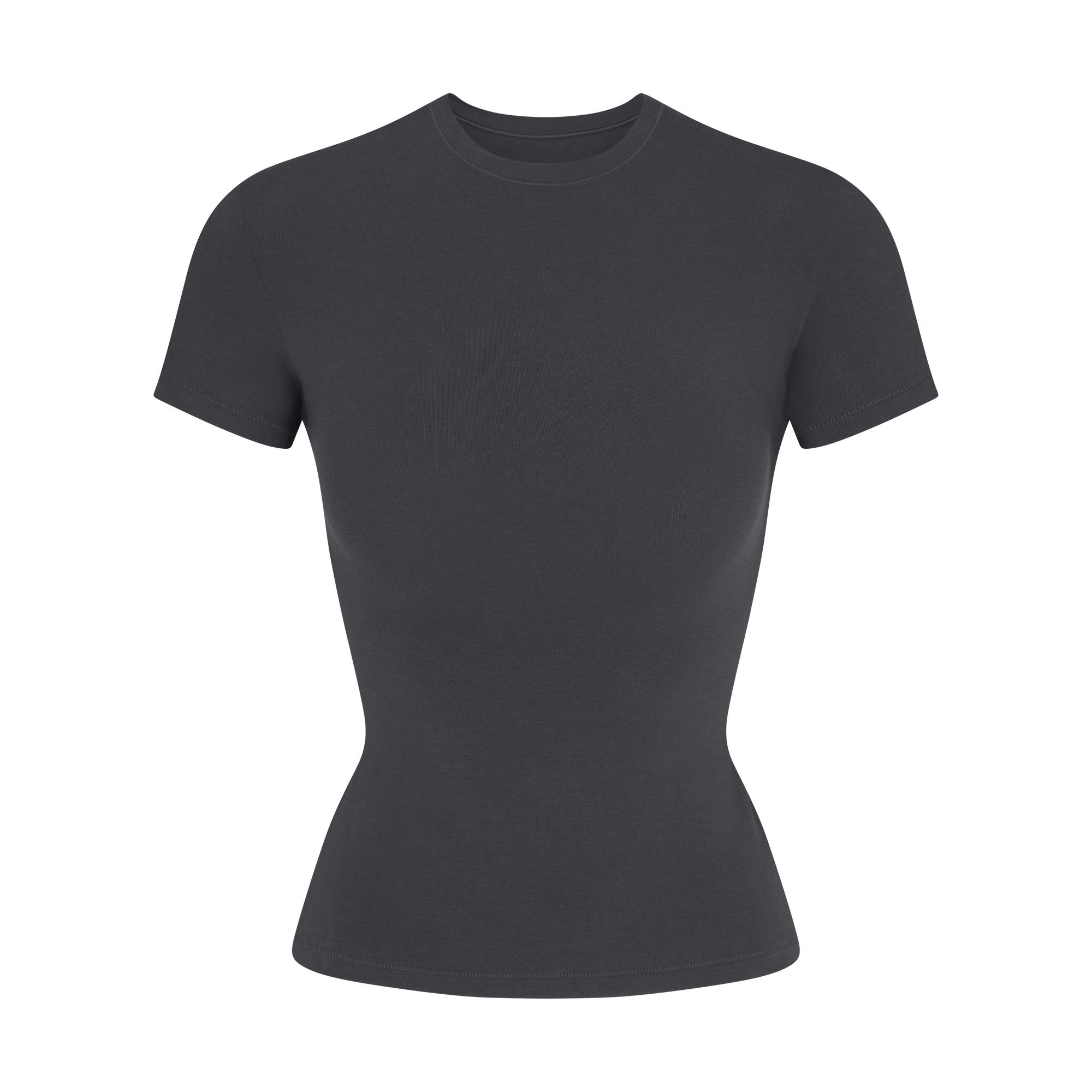 SKIMS COTTON JERSEY T-SHIRT | SOOT - Sneaker Türkiye