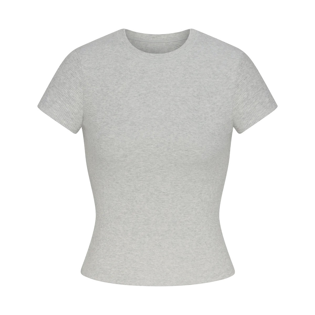 SKIMS COTTON RIB T-SHIRT | LIGHT HEATHER GREY - Sneaker Türkiye