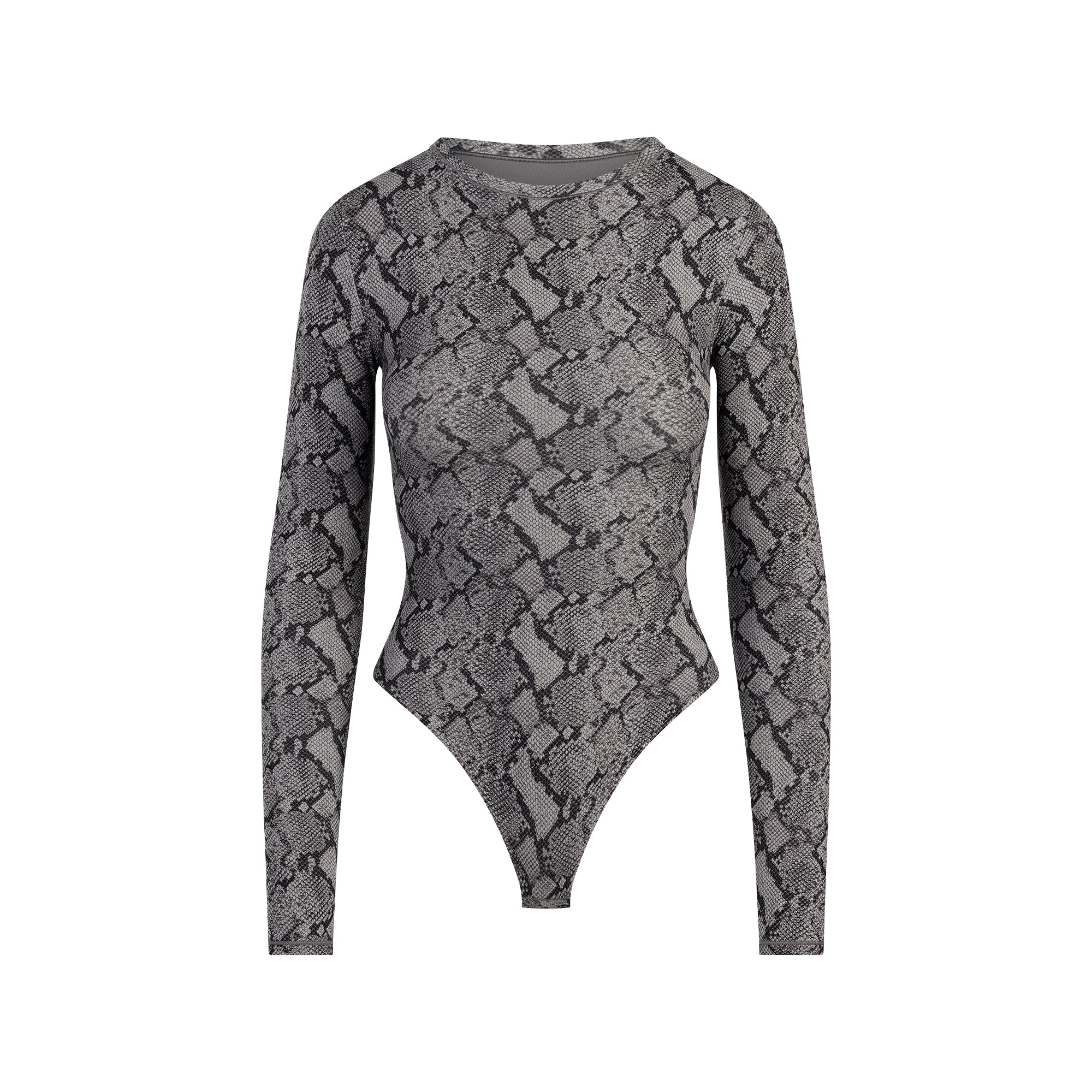 SKIMS FITS EVERYBODY LONG SLEEVE CREW NECK BODYSUIT | SHADOW SNAKE PRINT - Sneaker Türkiye