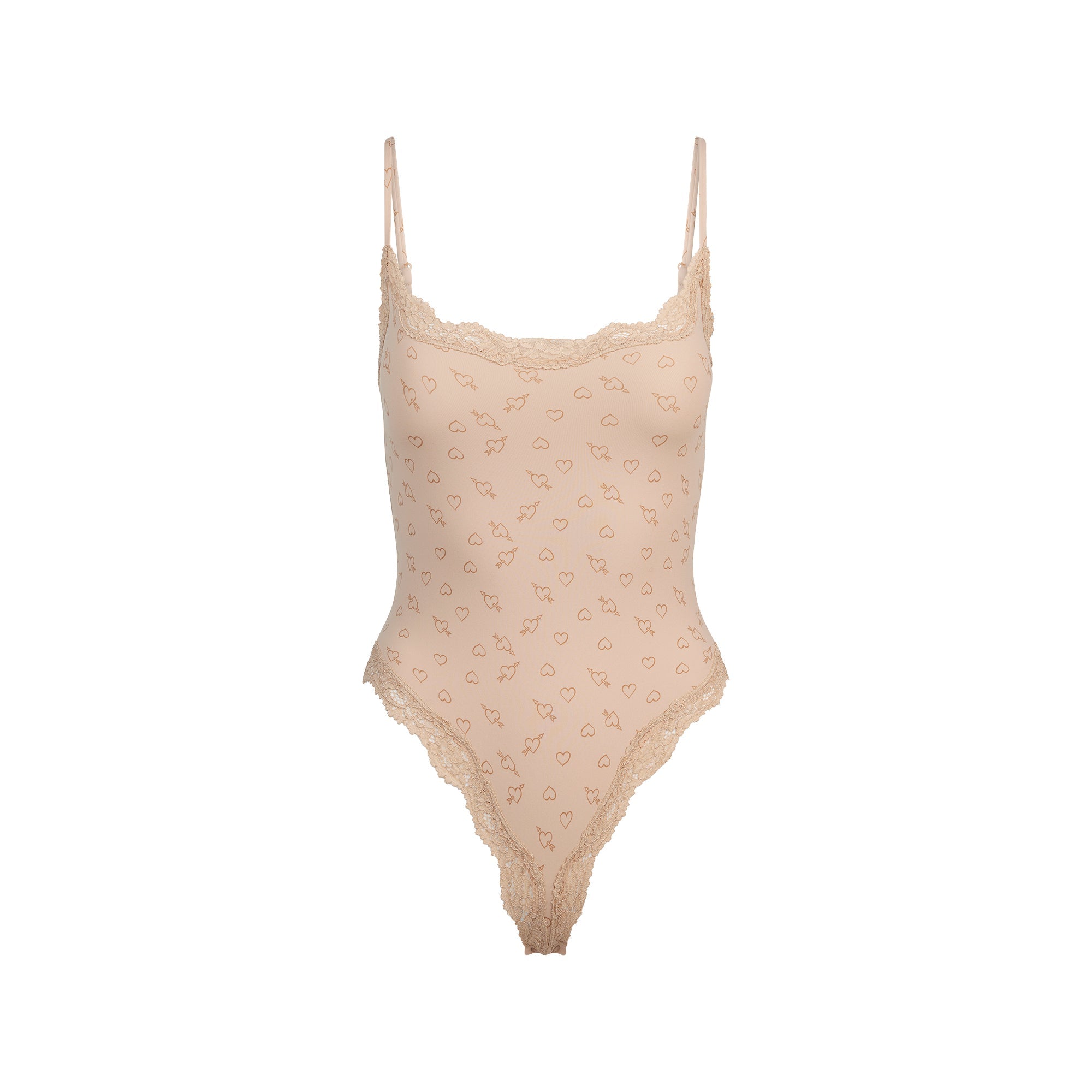 SKIMS FITS EVERYBODY LACE CAMI BODYSUIT | MICA SKETCHED HEARTS - Sneaker Türkiye