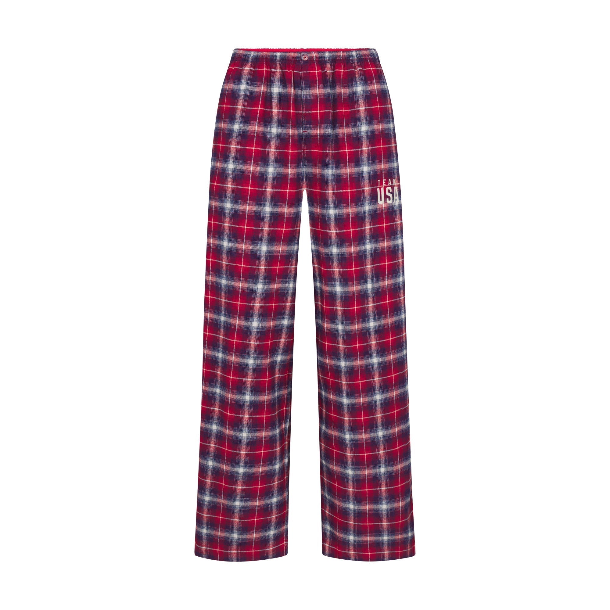 SKIMS FOR TEAM USA FLANNEL SLEEP OLYMPIC PANT | RED PLAID - Sneaker Türkiye