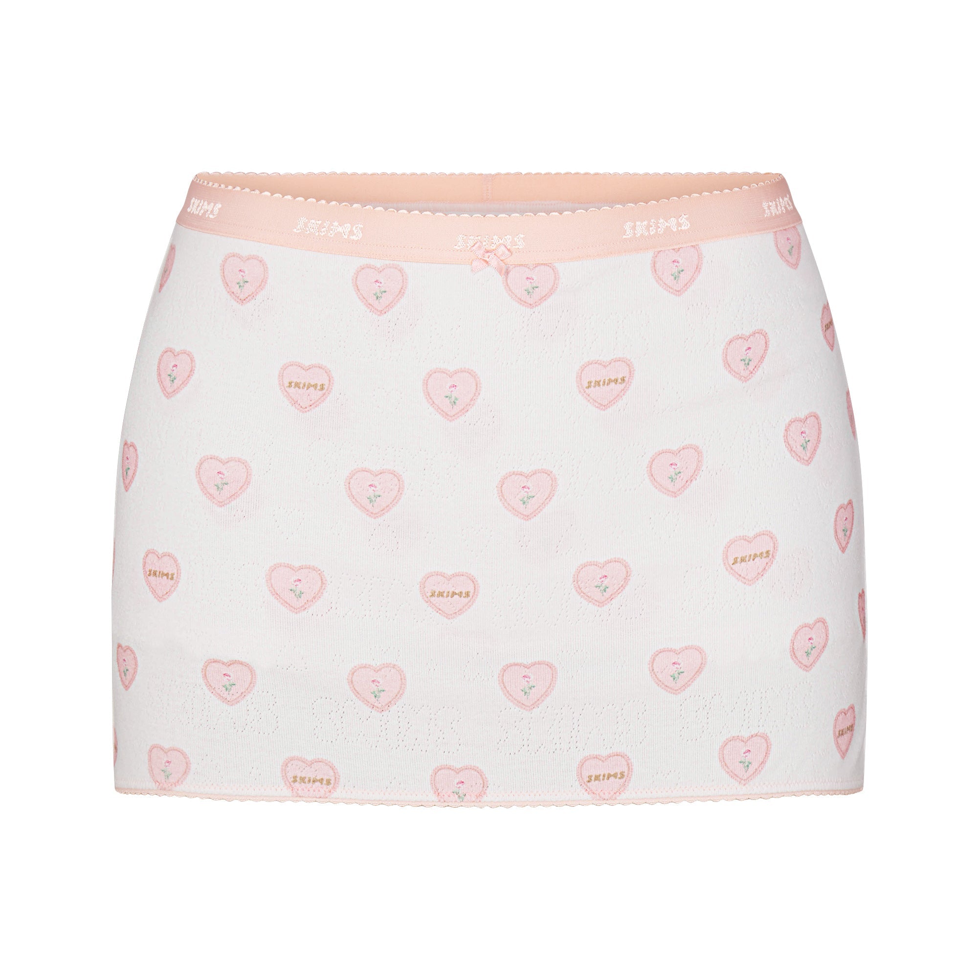 SKIMS LOGO POINTELLE MICRO SKORT | SNOW LACE HEARTS - Sneaker Türkiye