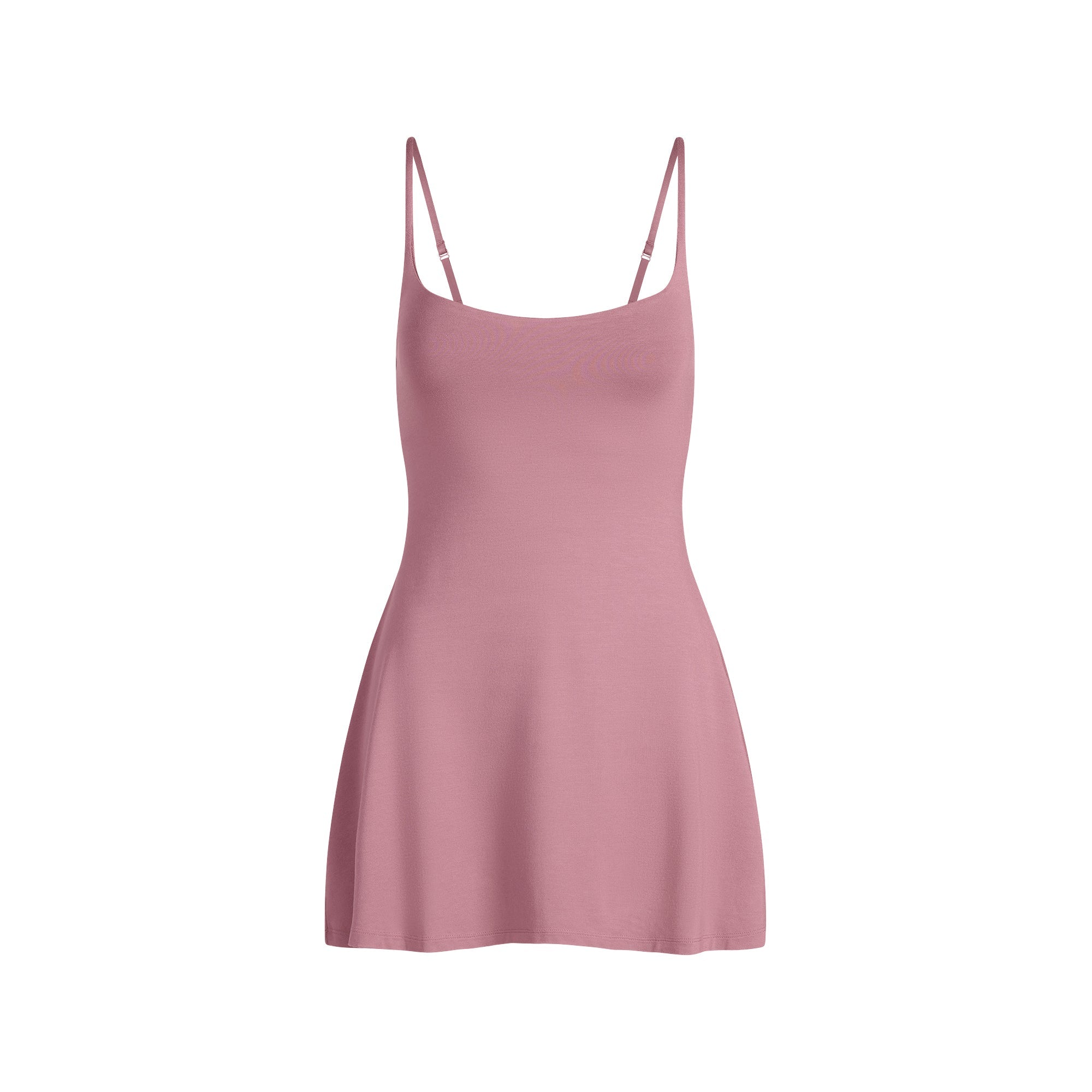 SKIMS SMOOTH LAYERS SCOOP NECK MINI DRESS | REDWOOD - Sneaker Türkiye