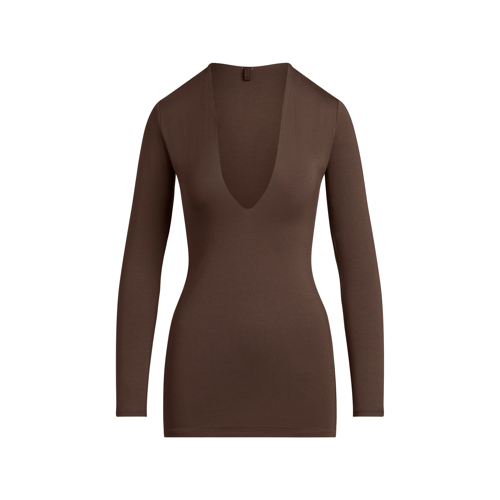 SKIMS SMOOTH LAYERS DEEP PLUNGE MINI DRESS | ESPRESSO - Sneaker Türkiye