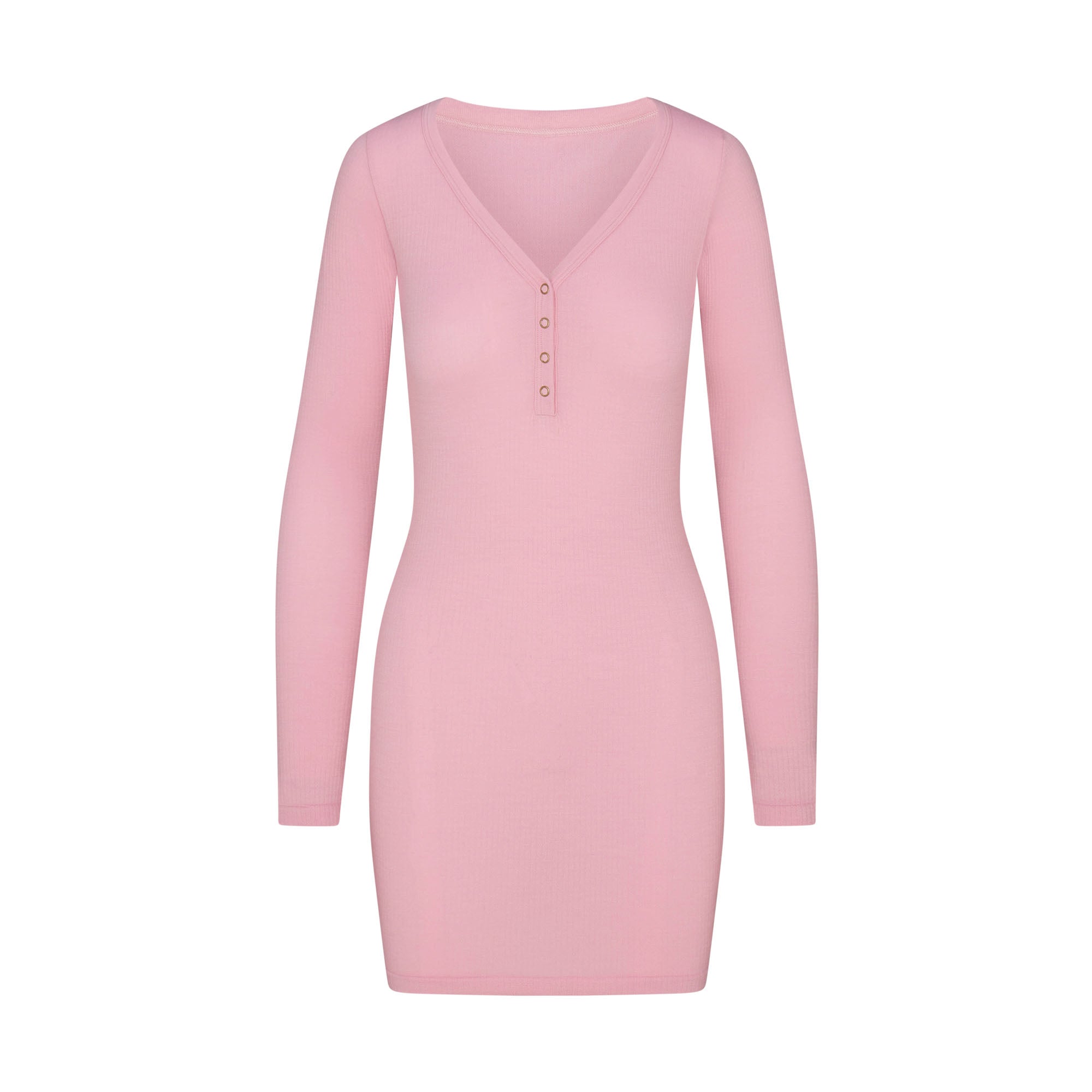 SKIMS WOOL RIB HENLEY DRESS | HALITE - Sneaker Türkiye