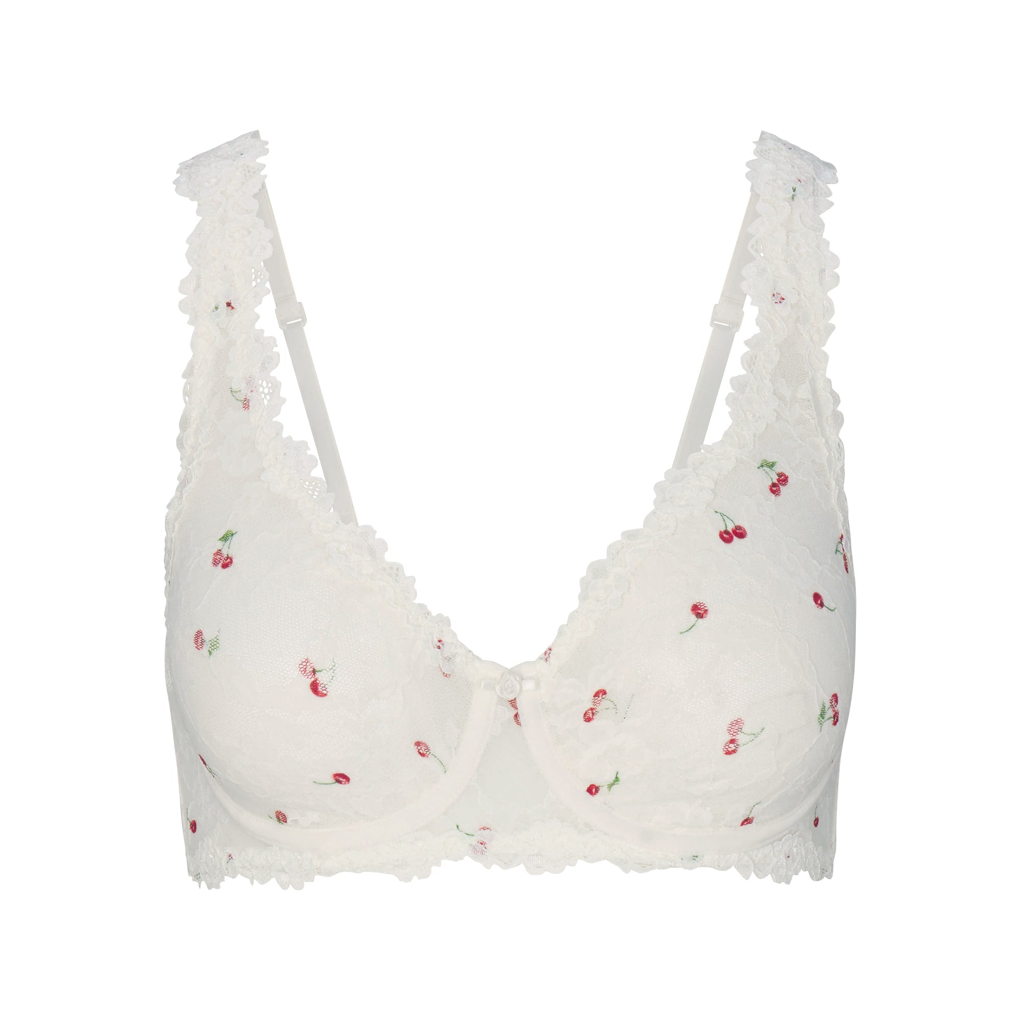 SKIMS STRETCH LACE UNLINED FULL COVERAGE BRA | IVORY CHERRY PRINT - Sneaker Türkiye