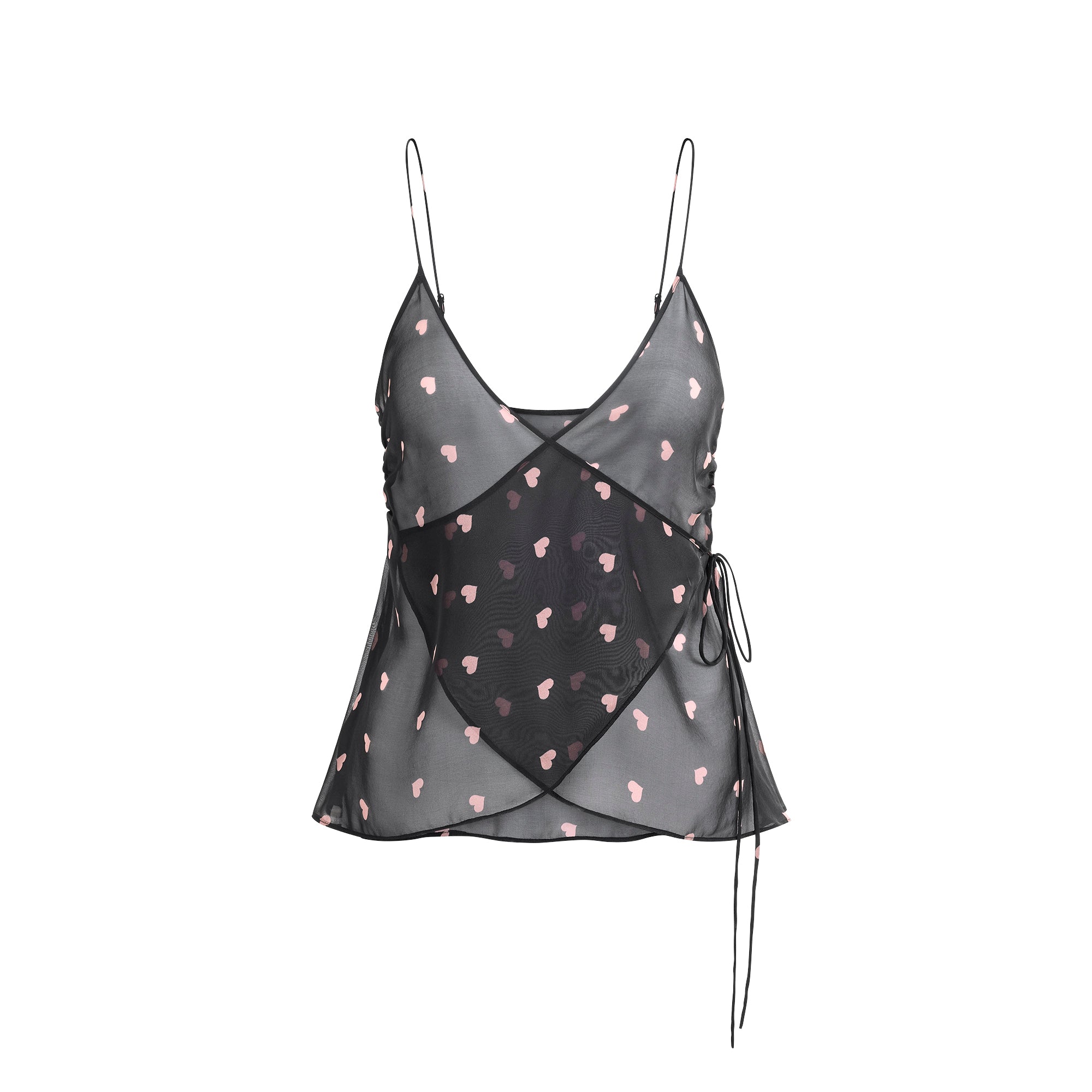 SKIMS ROMANCE WRAP CAMI TOP | OBSIDIAN SPACED HEARTS - Sneaker Türkiye