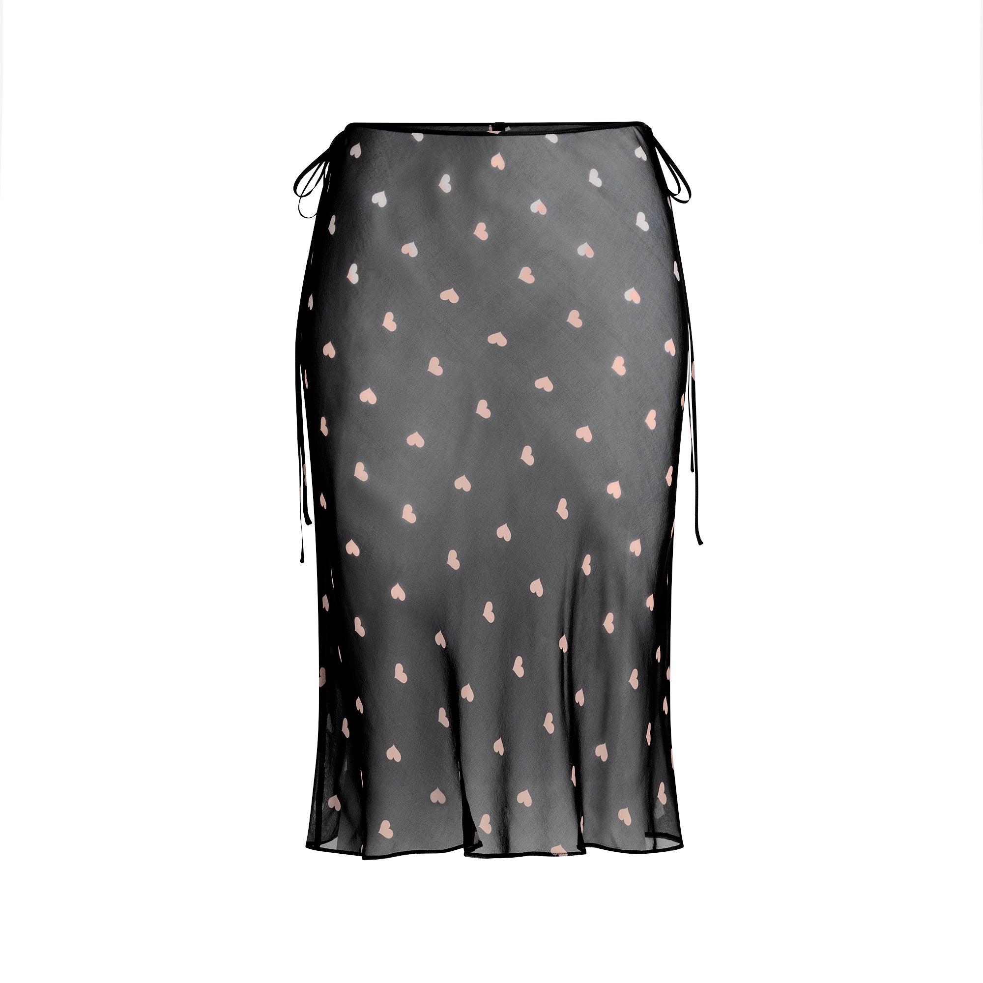 SKIMS ROMANCE TIE SIDE MIDI SKIRT | OBSIDIAN SPACED HEARTS - Sneaker Türkiye