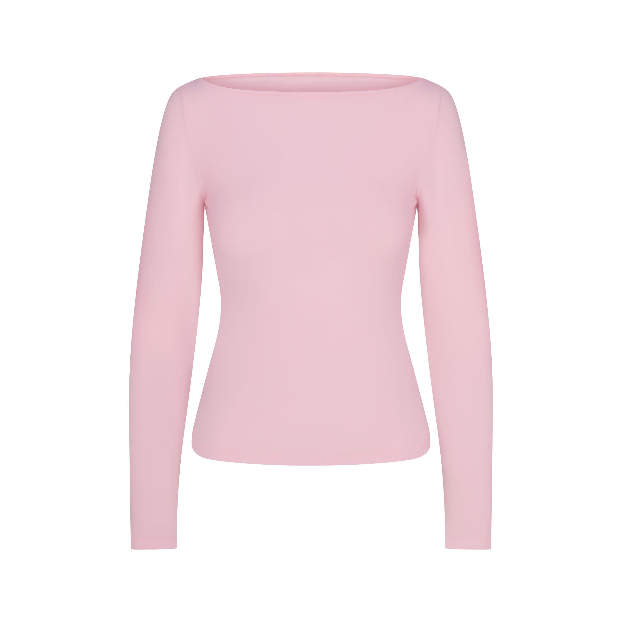 SKIMS COTTON JERSEY LONG SLEEVE BOATNECK TOP | CHERRY BLOSSOM - Sneaker Türkiye