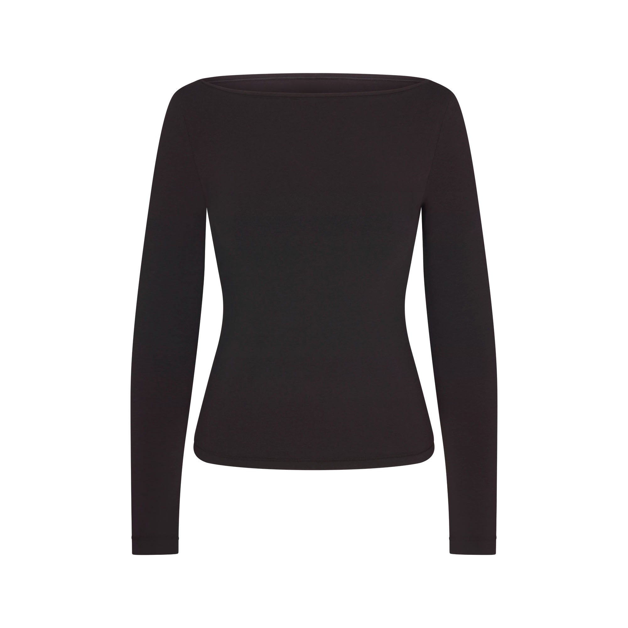SKIMS COTTON JERSEY LONG SLEEVE BOATNECK TOP | SOOT - Sneaker Türkiye