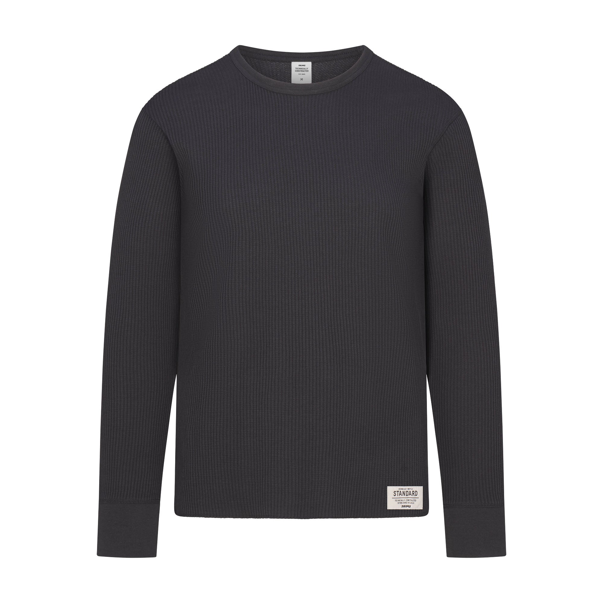 SKIMS WAFFLE MENS LONG SLEEVE TOP | GRAPHITE - Sneaker Türkiye