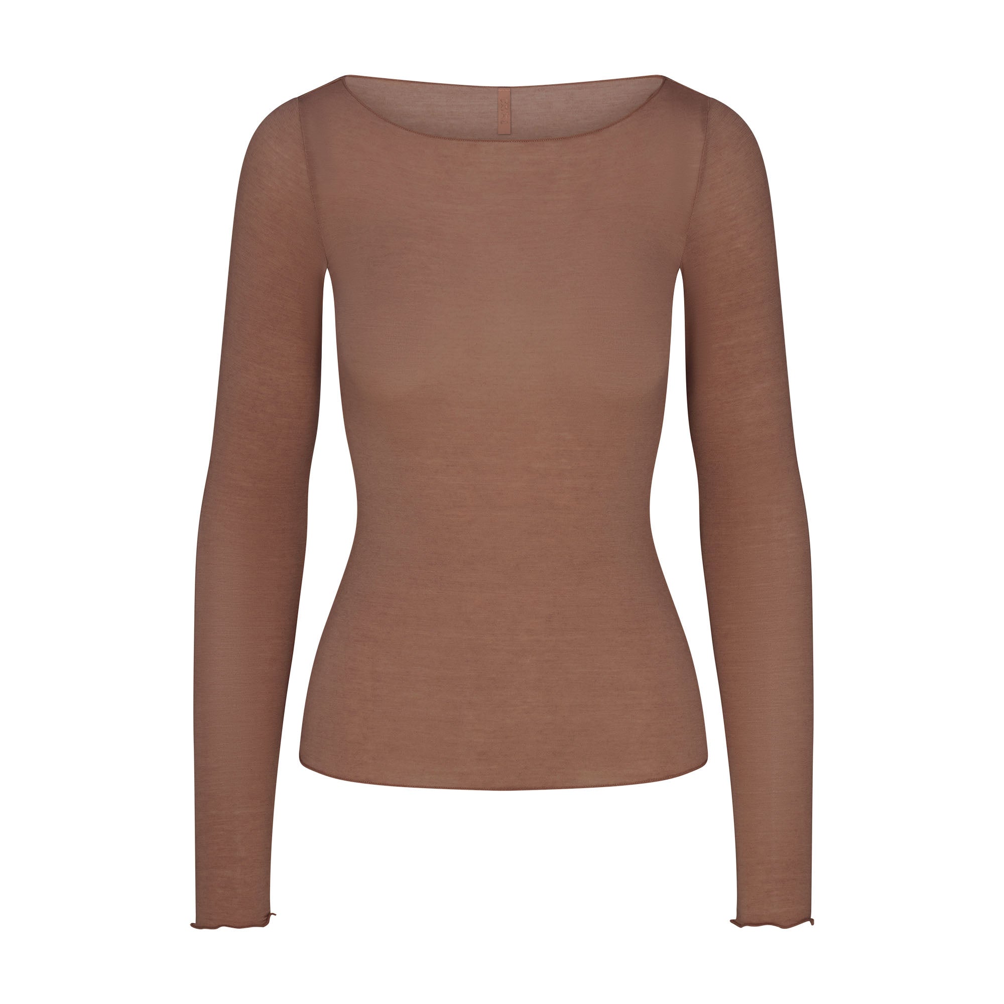 SKIMS SHEER MODAL LONG SLEEVE BOATNECK TOP | SIENNA - Sneaker Türkiye