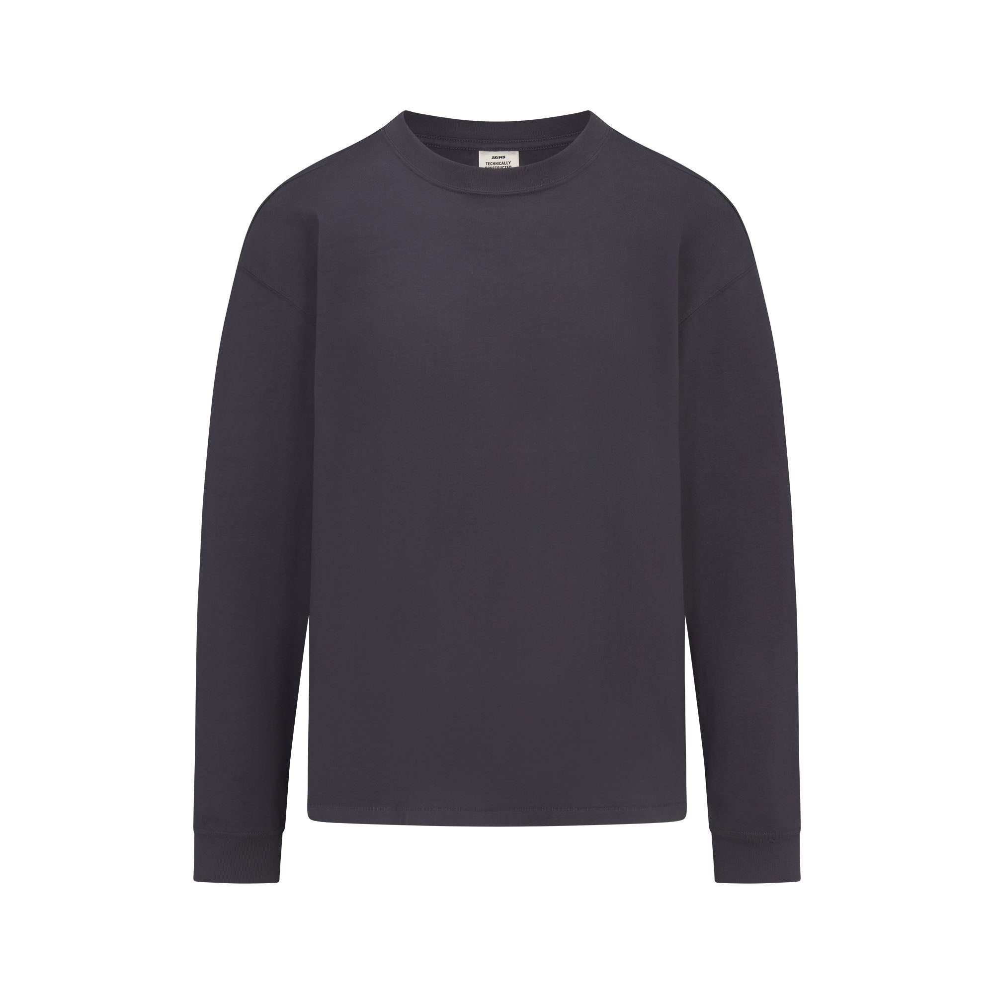 SKIMS HEAVYWEIGHT COTTON MENS RELAXED LONG SLEEVE T-SHIRT | RAVEN - Sneaker Türkiye