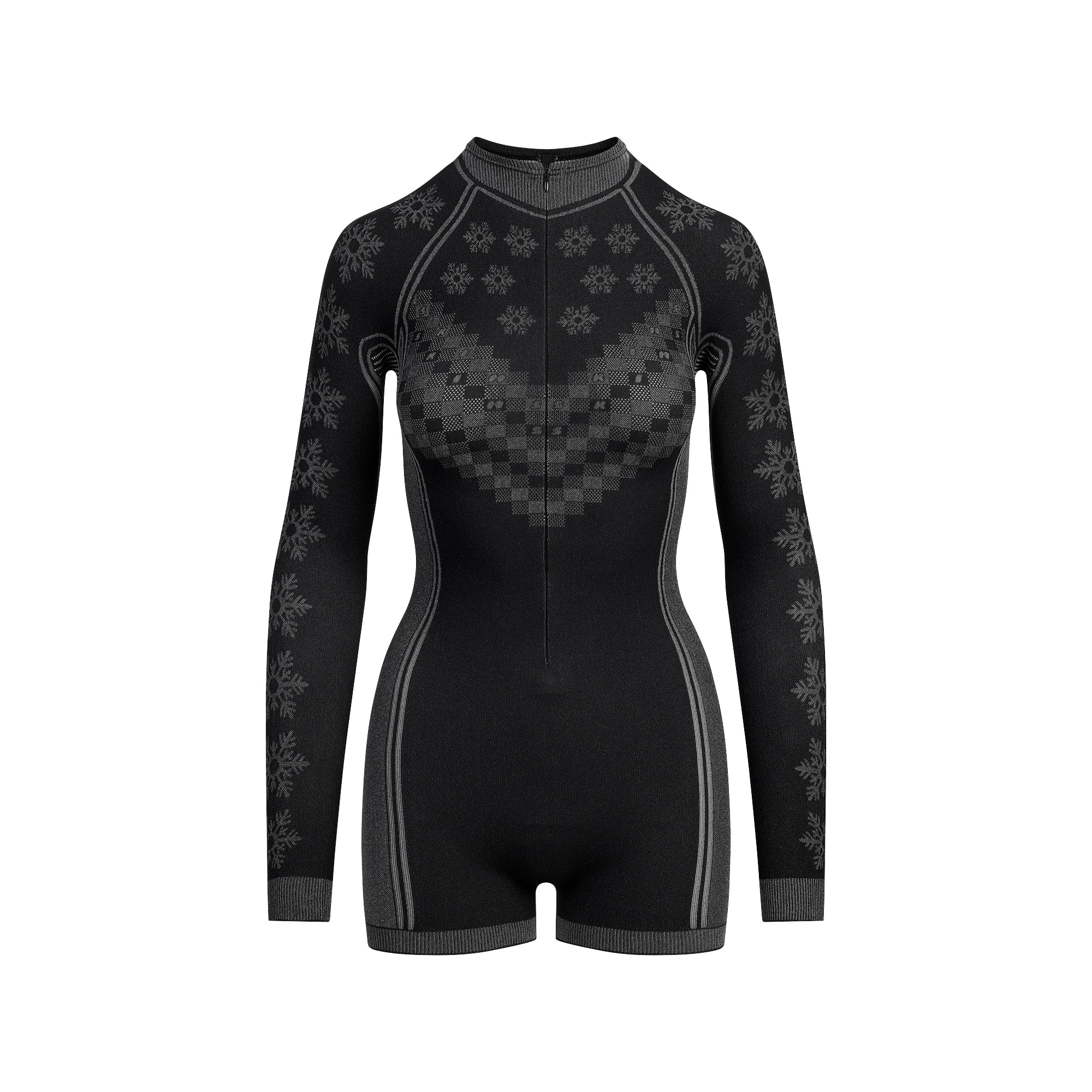 SKIMS FIRST LAYERS HALF ZIP ONESIE | OBSIDIAN WINTER FAIR ISLE - Sneaker Türkiye