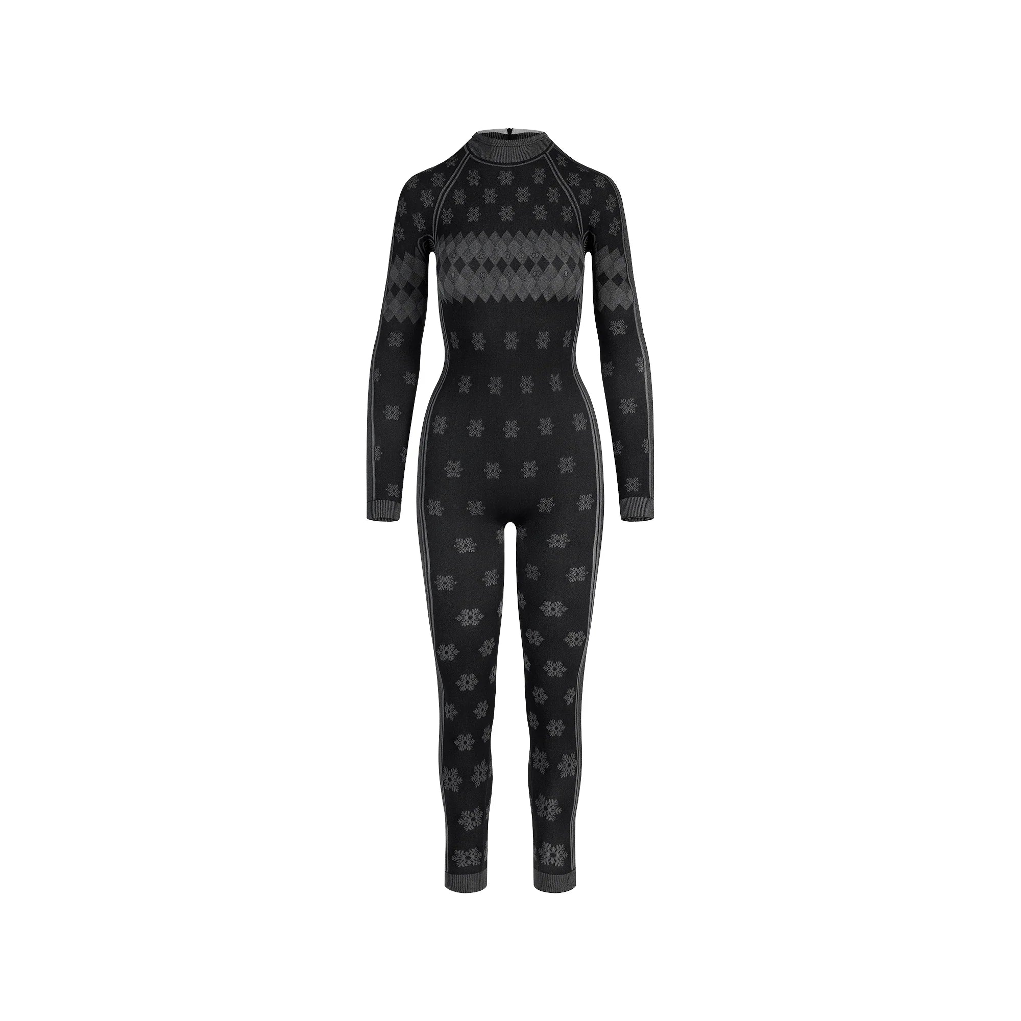 SKIMS FIRST LAYERS TURTLENECK CATSUIT | OBSIDIAN WINTER FAIR ISLE - Sneaker Türkiye