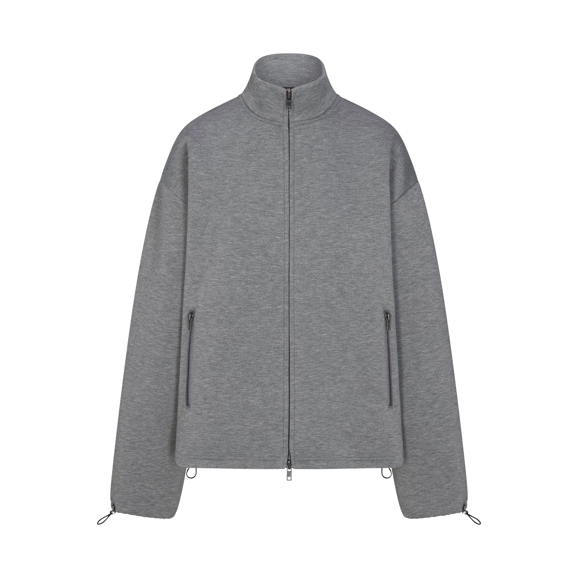 SKIMS NEOPRENE OUTERWEAR OVERBedenD MOCK NECK JACKET | DARK HEATHER GREY - Sneaker Türkiye