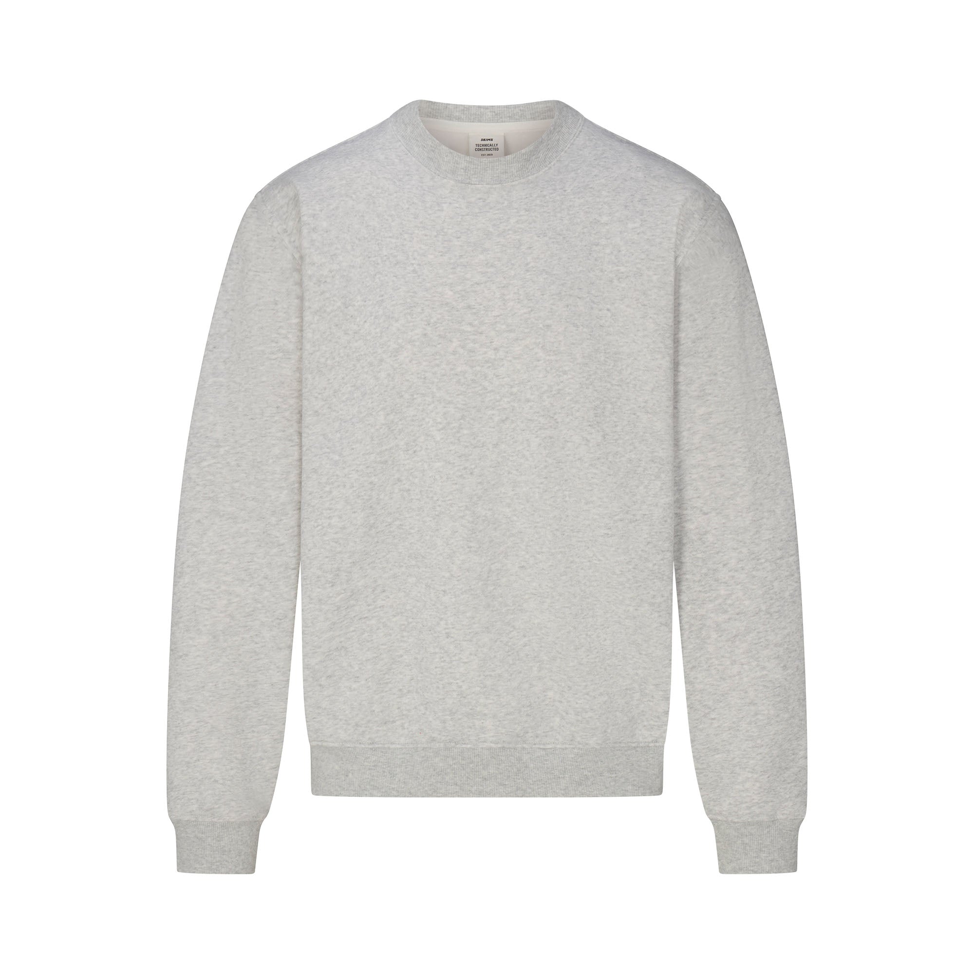 SKIMS FLEECE LOUNGE MENS RELAXED CREWNECK | LIGHT HEATHER GREY - Sneaker Türkiye