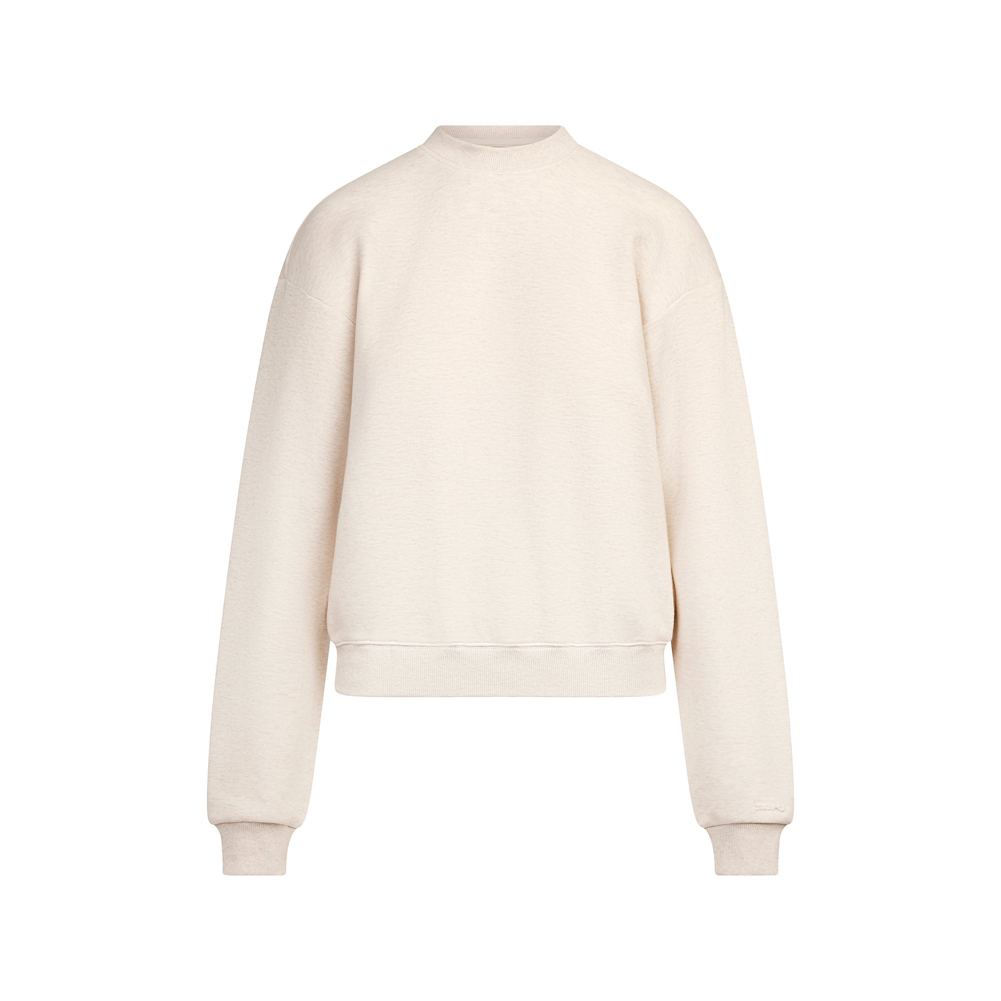 SKIMS COTTON FLEECE CLASSIC CREWNECK | OATMEAL HEATHER - Sneaker Türkiye