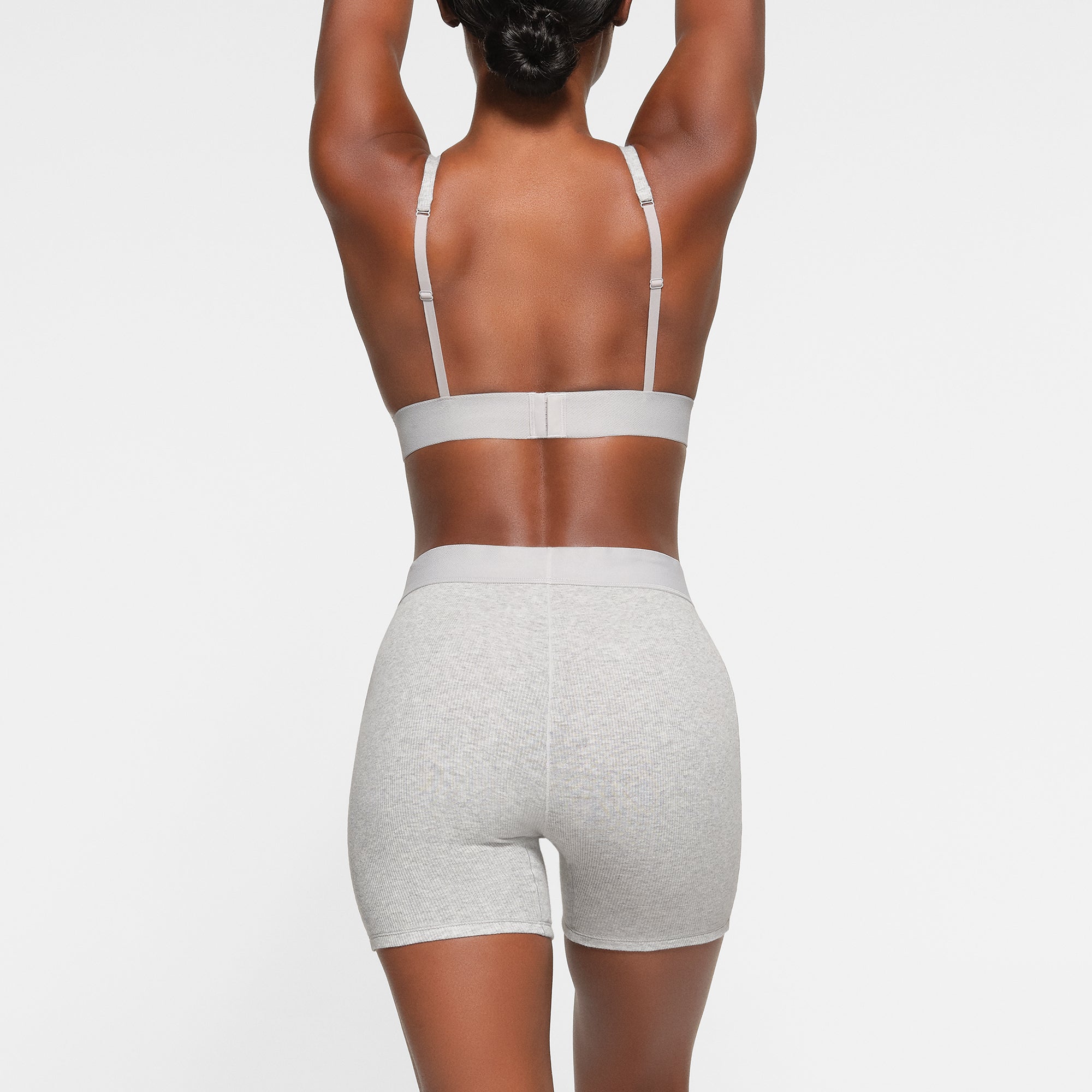 SKIMS COTTON RIB BOXER | LIGHT HEATHER GREY - Sneaker Türkiye