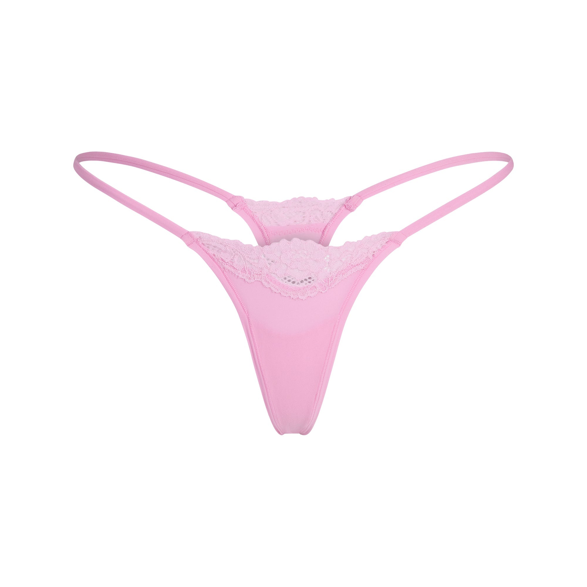 SKIMS FITS EVERYBODY LACE STRING THONG | BUBBLE GUM TONAL - Sneaker Türkiye